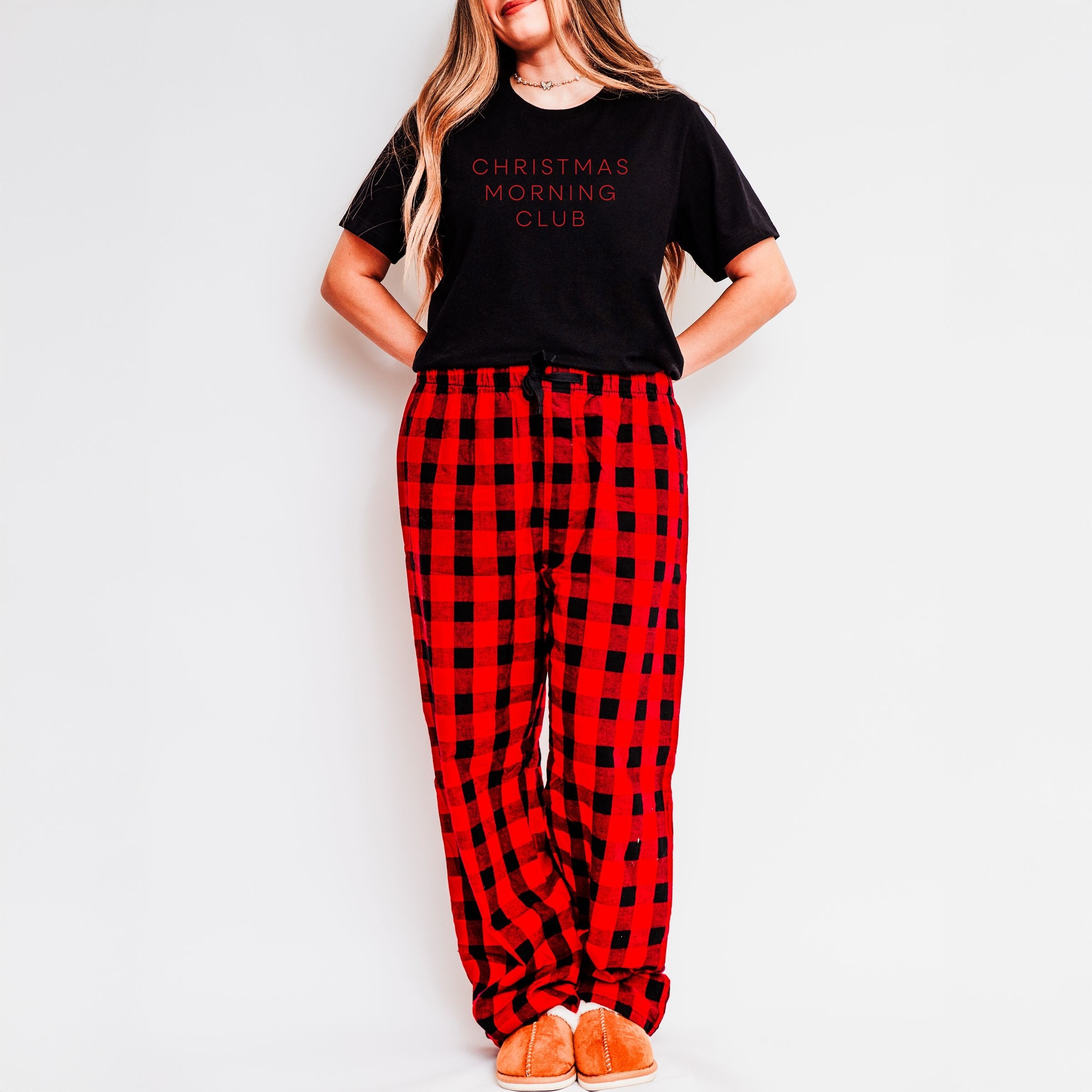 26579RED_F-CPPSET Black/Red and Black Plaid