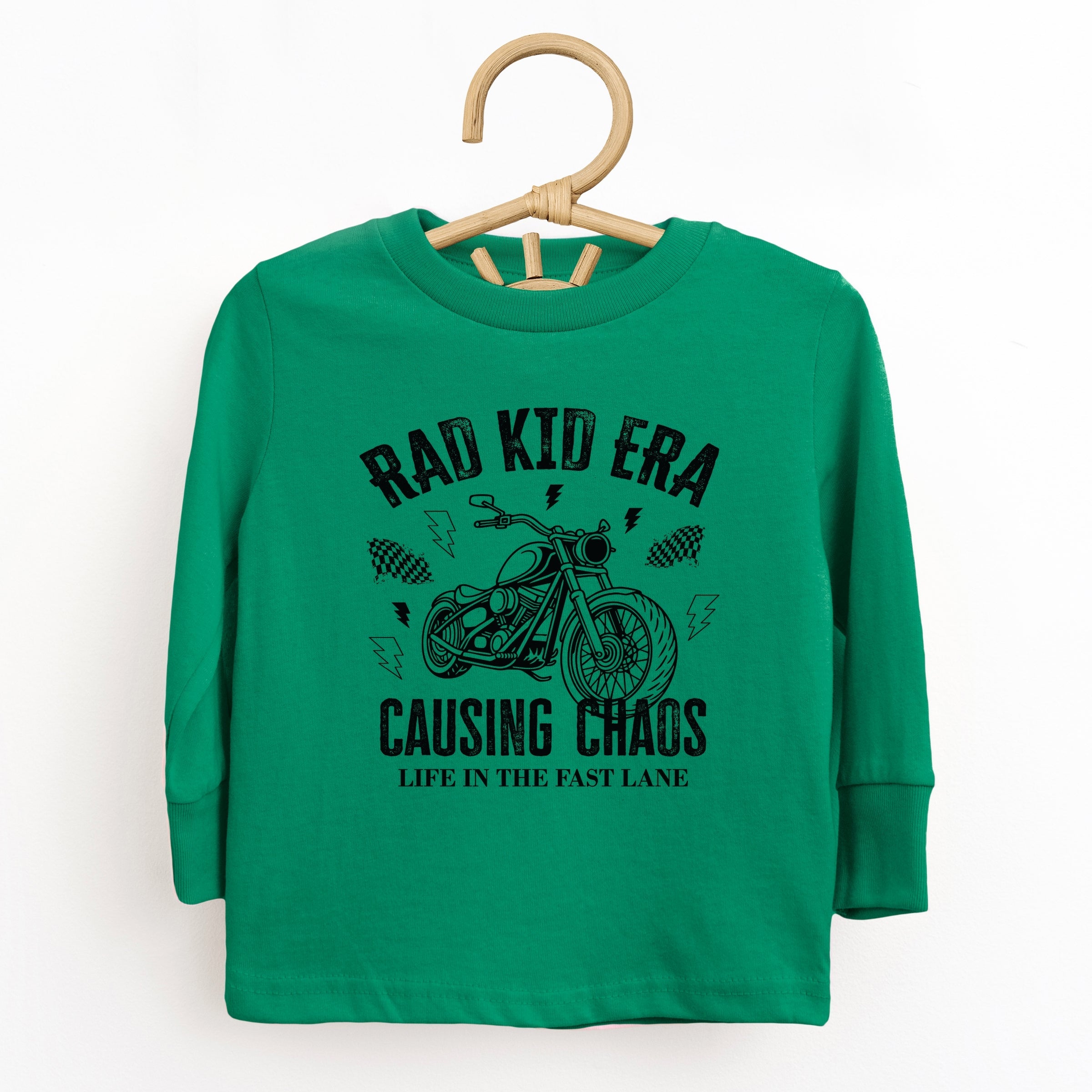 Rad Kid Era Causing Chaos - Toddler Long Sleeve Graphic Tee and Youth Long Sleeve Graphic T-Shirt