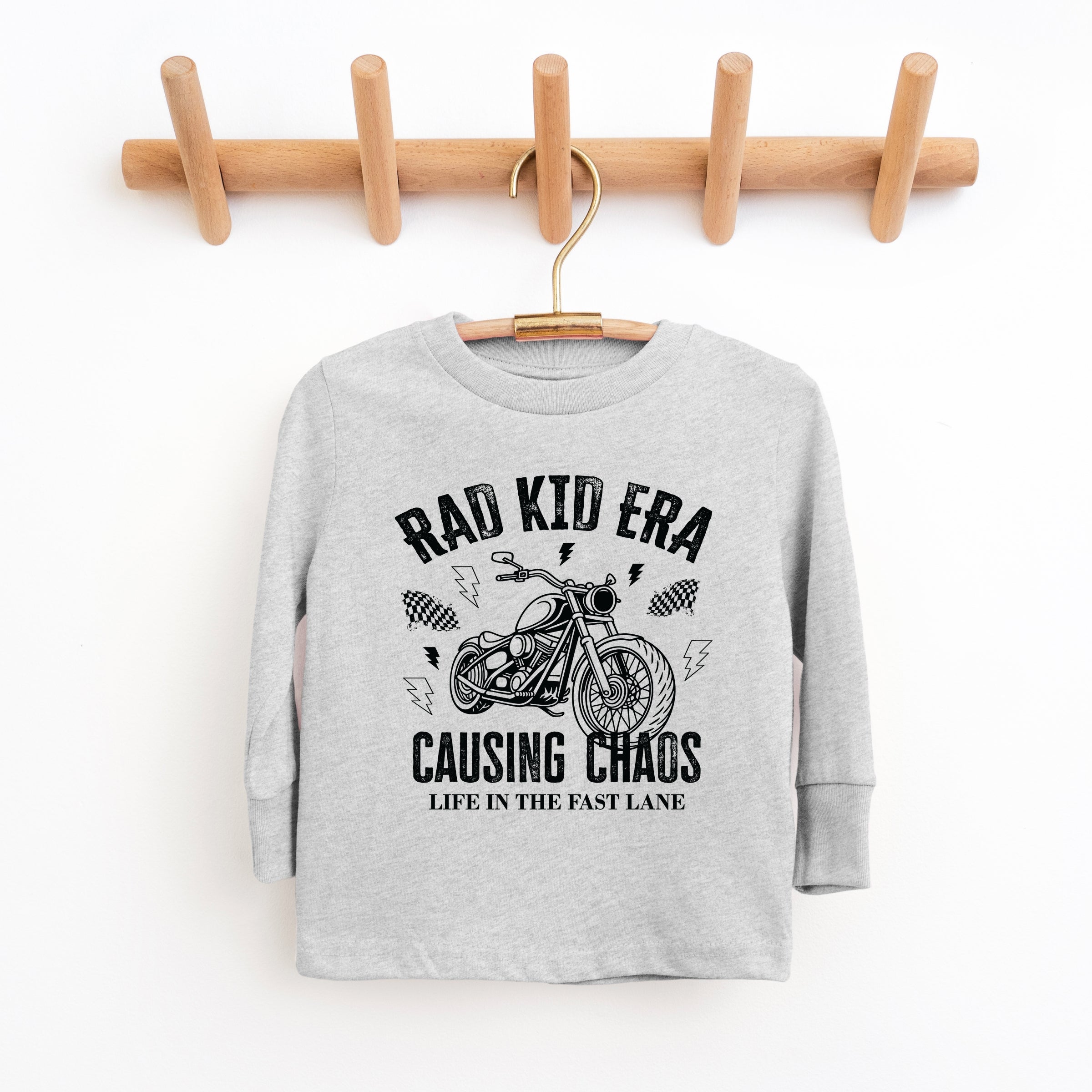Rad Kid Era Causing Chaos - Toddler Long Sleeve Graphic Tee and Youth Long Sleeve Graphic T-Shirt
