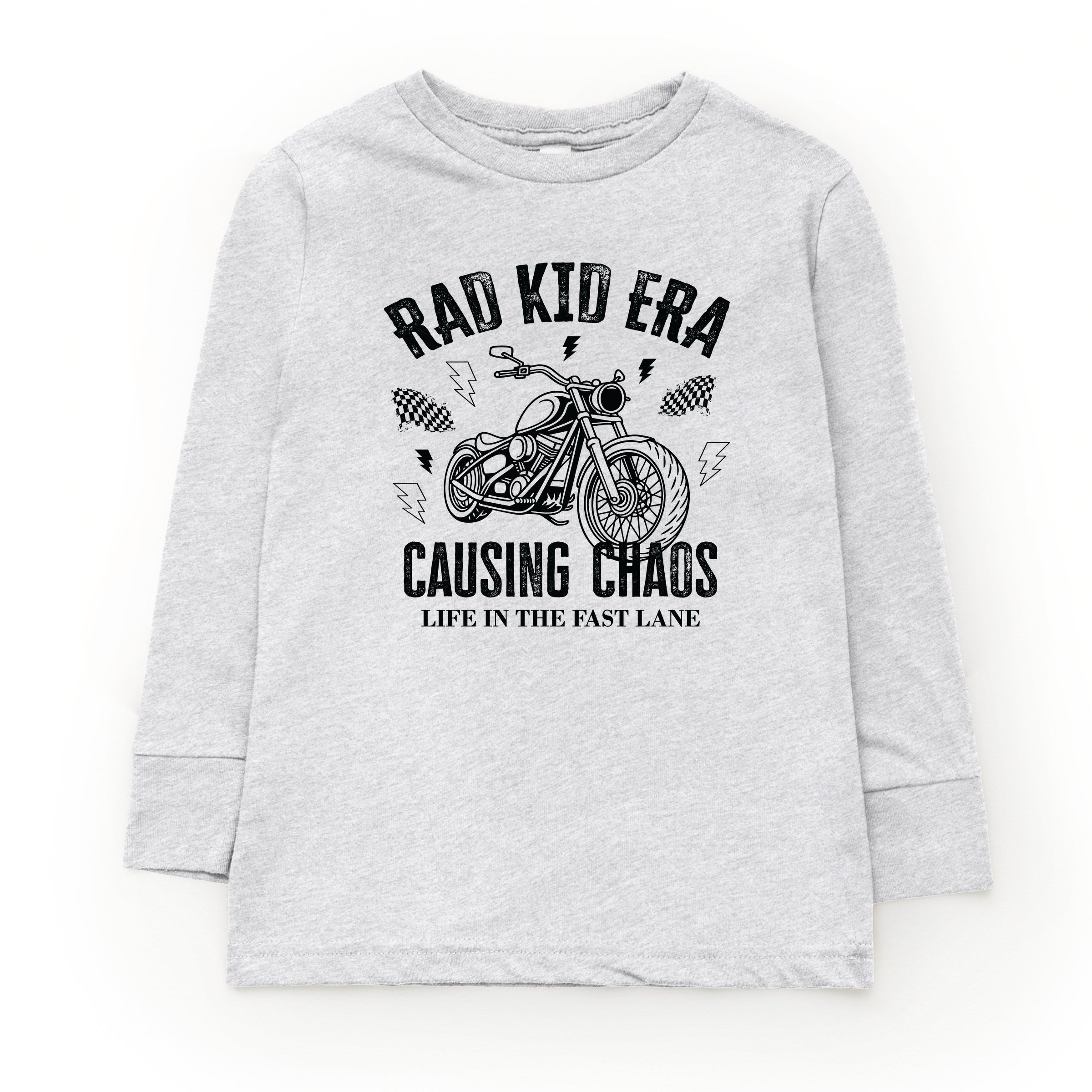 Rad Kid Era Causing Chaos - Toddler Long Sleeve Graphic Tee and Youth Long Sleeve Graphic T-Shirt