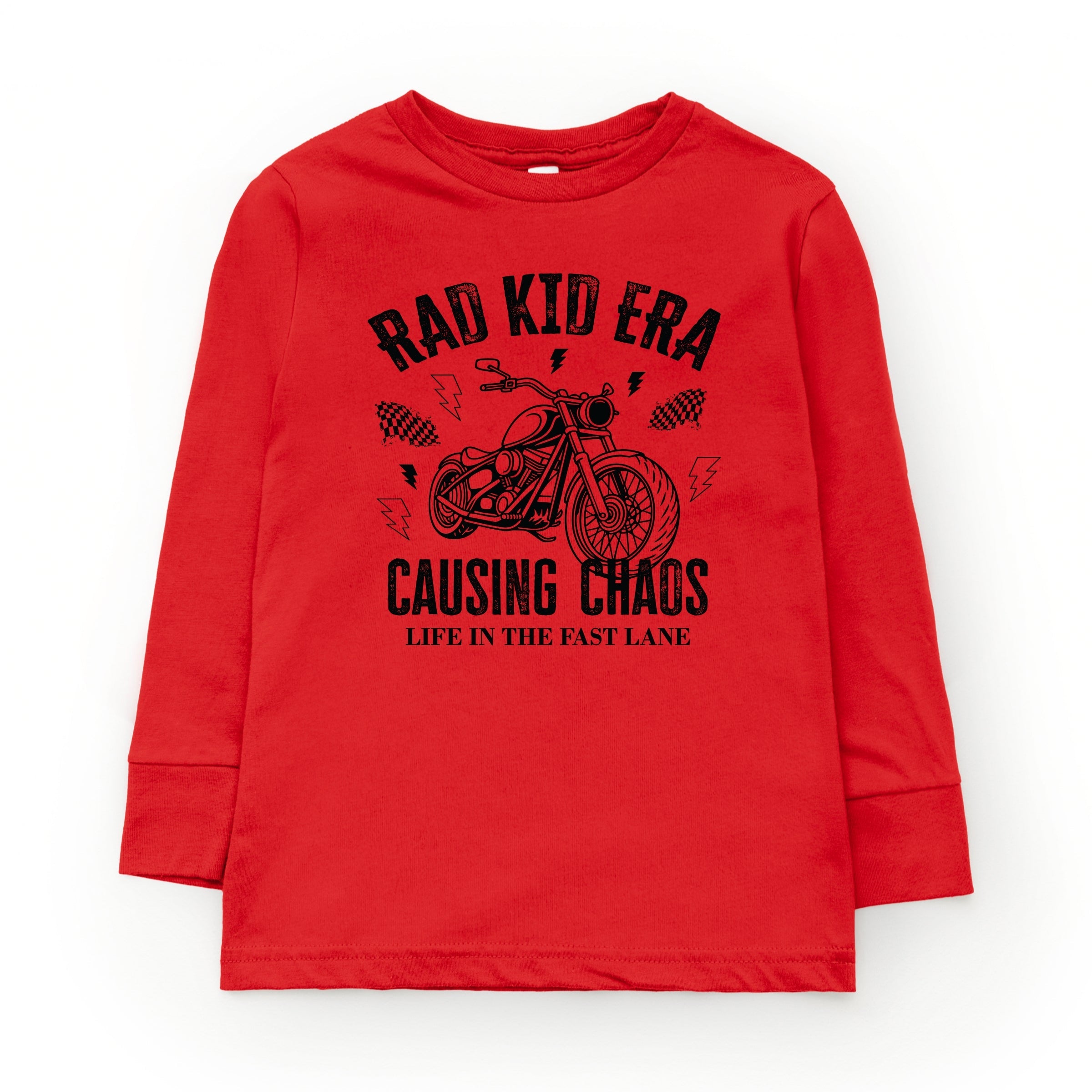 Rad Kid Era Causing Chaos - Toddler Long Sleeve Graphic Tee and Youth Long Sleeve Graphic T-Shirt