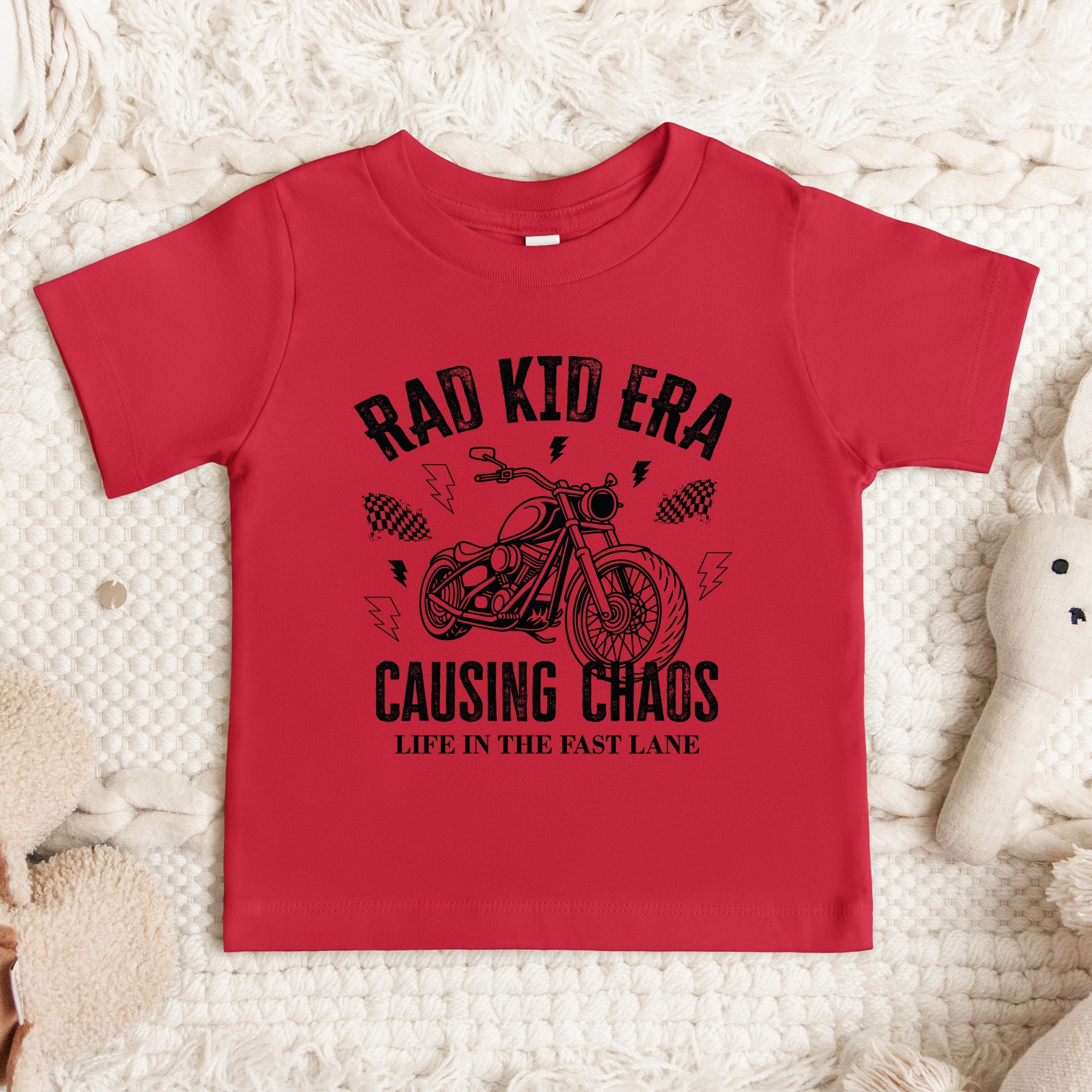 Rad Kid Era Causing Chaos - Youth Short Sleeve Graphic T-Shirt and Toddler Short Sleeve Graphic T-Shirt