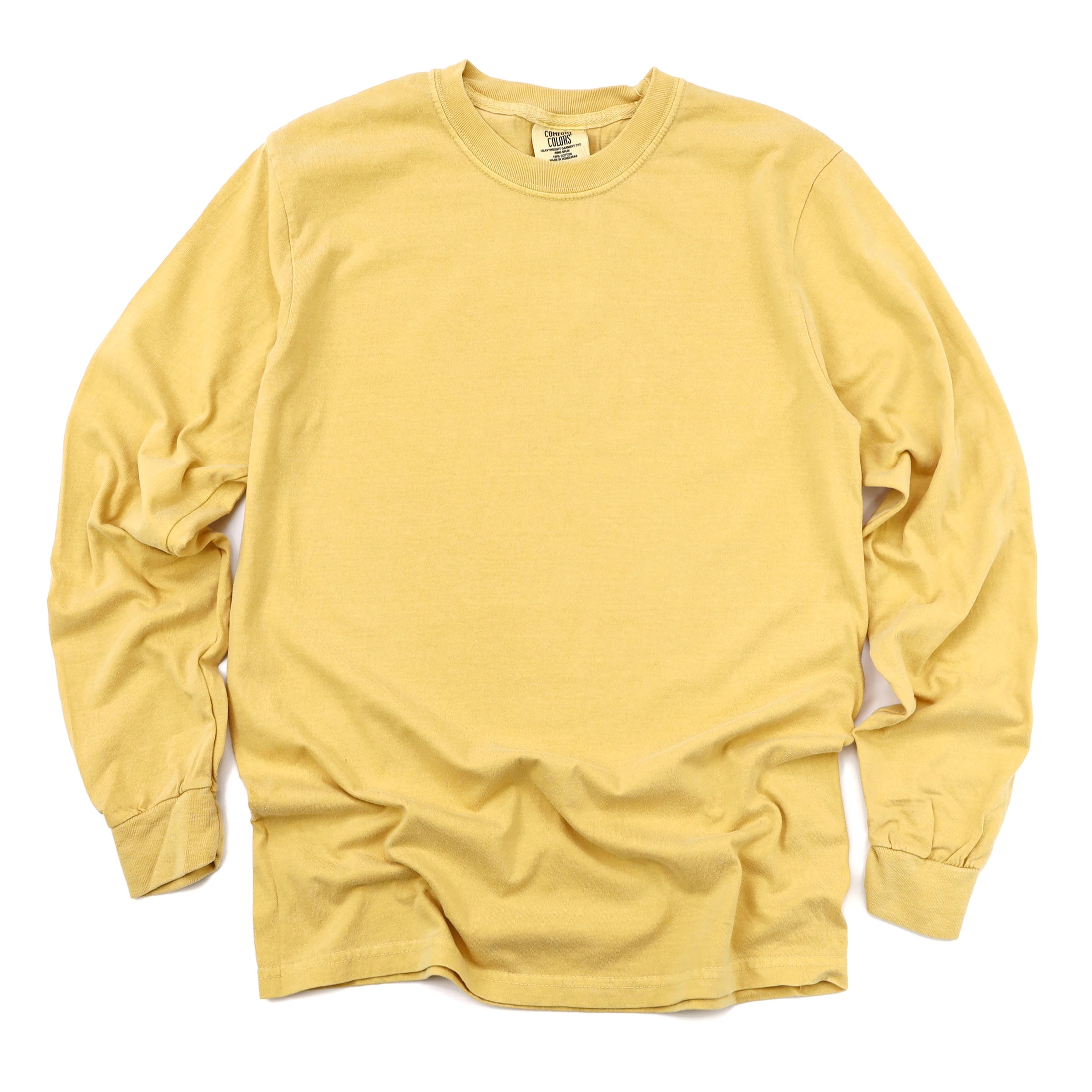 Cozy Season Curved Varsity Stack - Women's Garment Dyed Long Sleeve Graphic T-Shirt