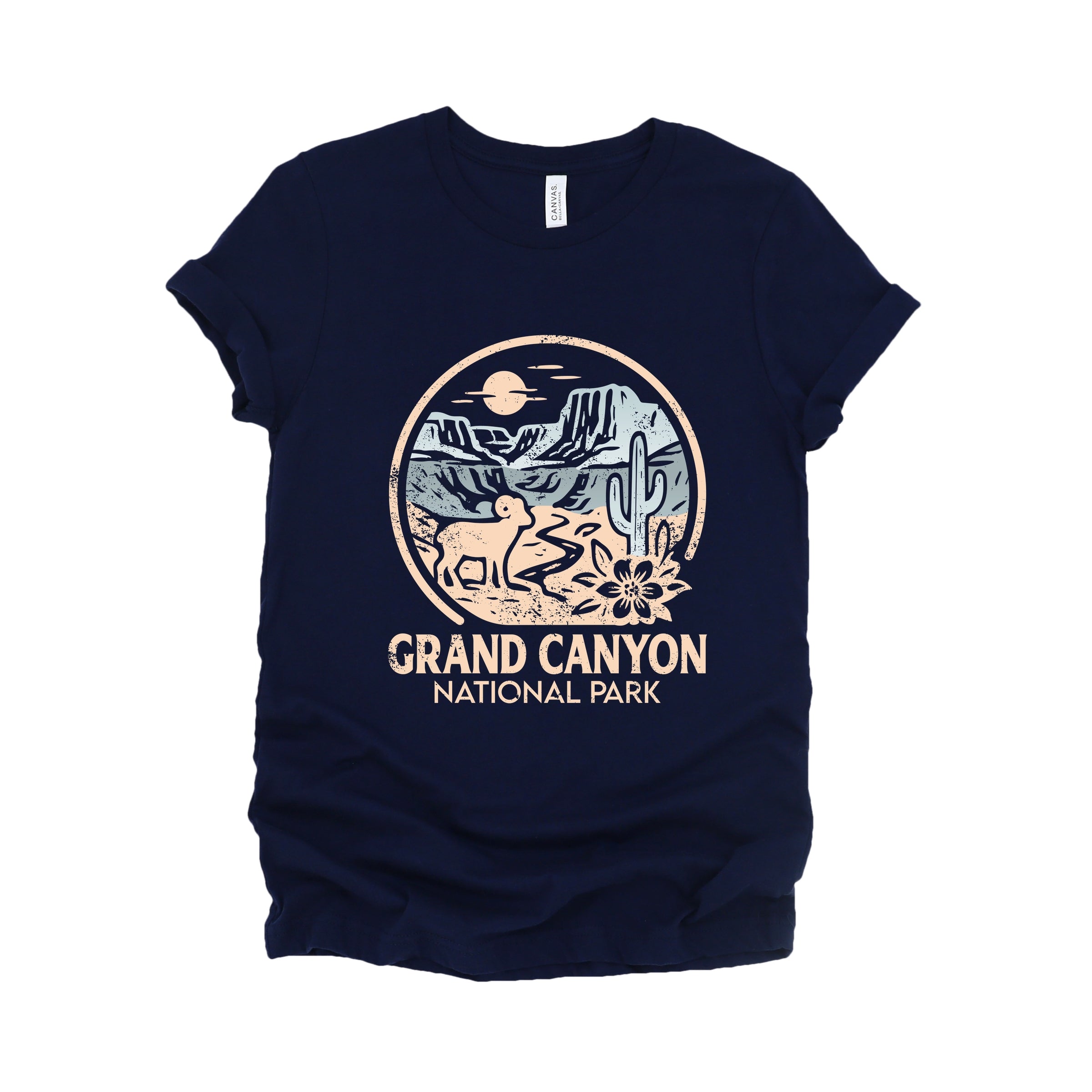 Grand Canyon National Park Two-Toned Circle - Women's Short Sleeve Graphic T-Shirt