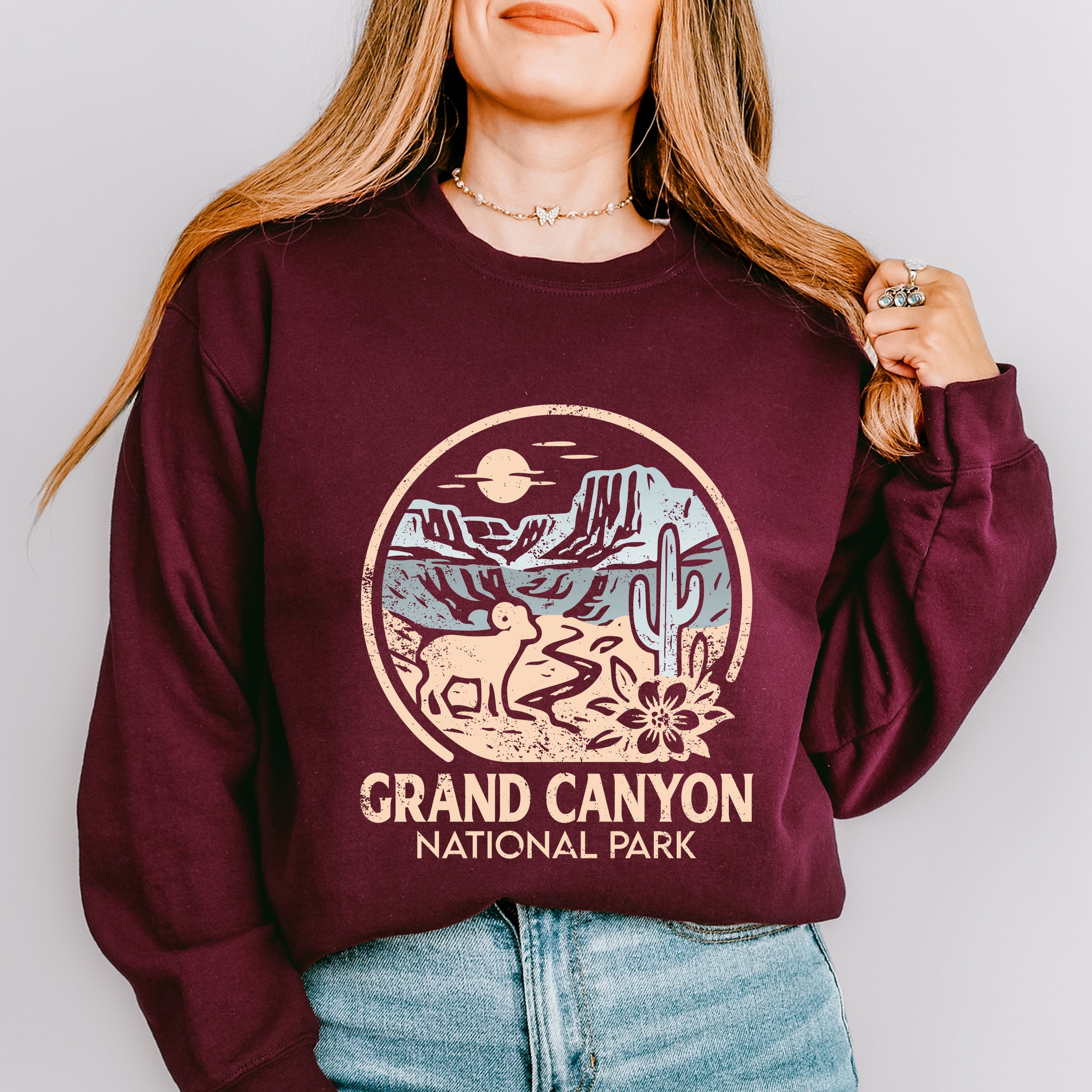Grand Canyon National Park Two-Toned Circle - Women's Graphic Sweatshirt