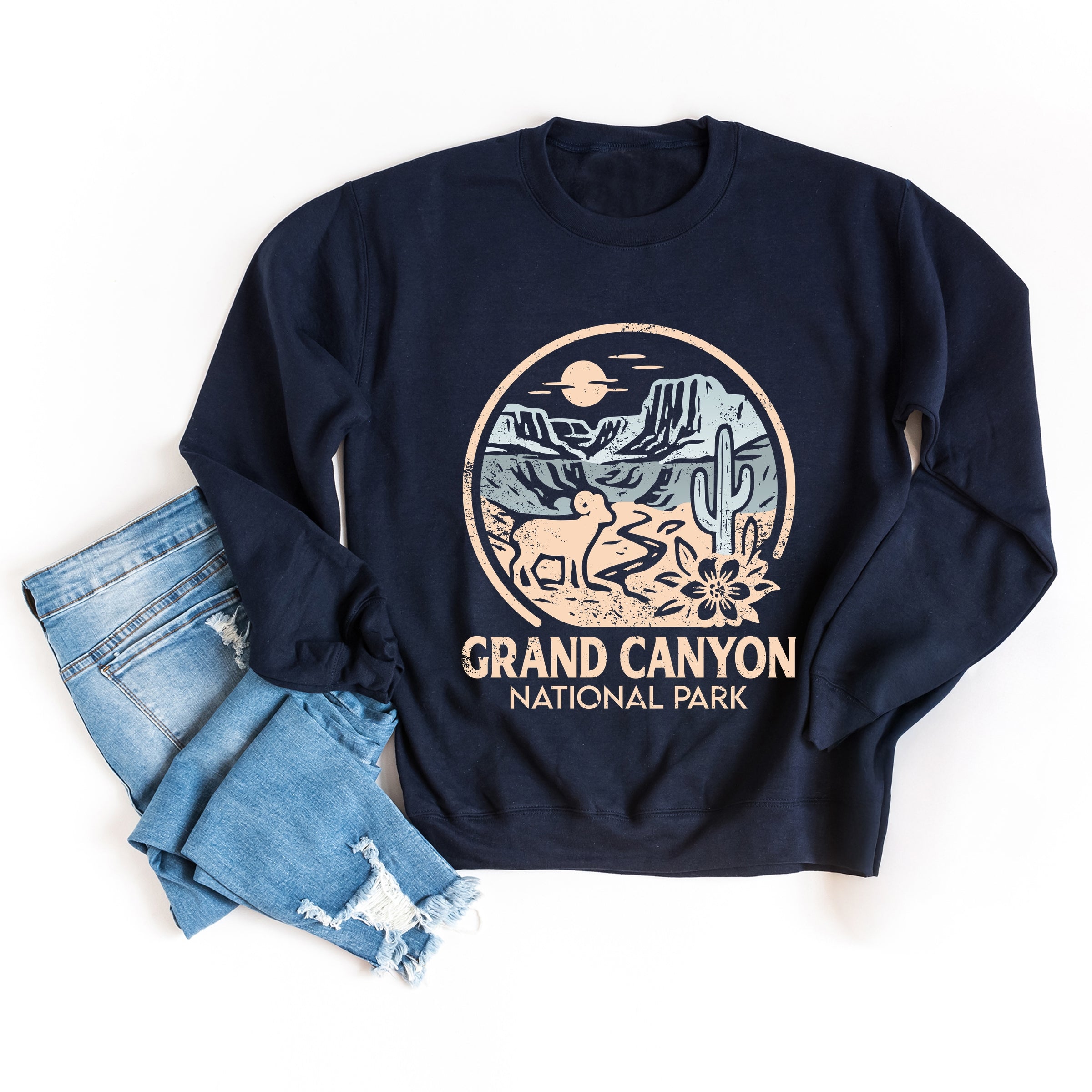 Grand Canyon National Park Two-Toned Circle - Women's Graphic Sweatshirt