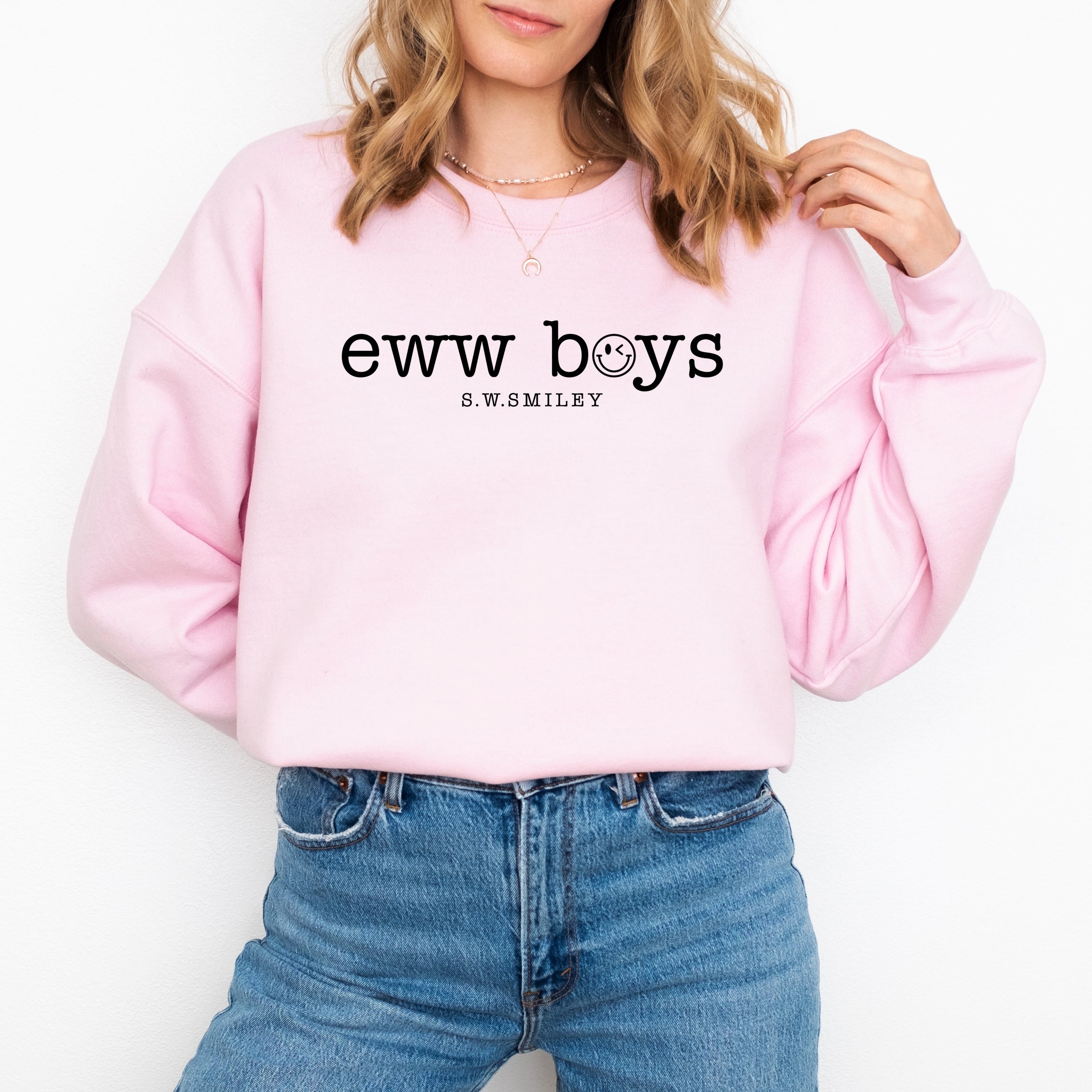 S.W.Smiley Eww Boys Typewriter - Women's Graphic Sweatshirt