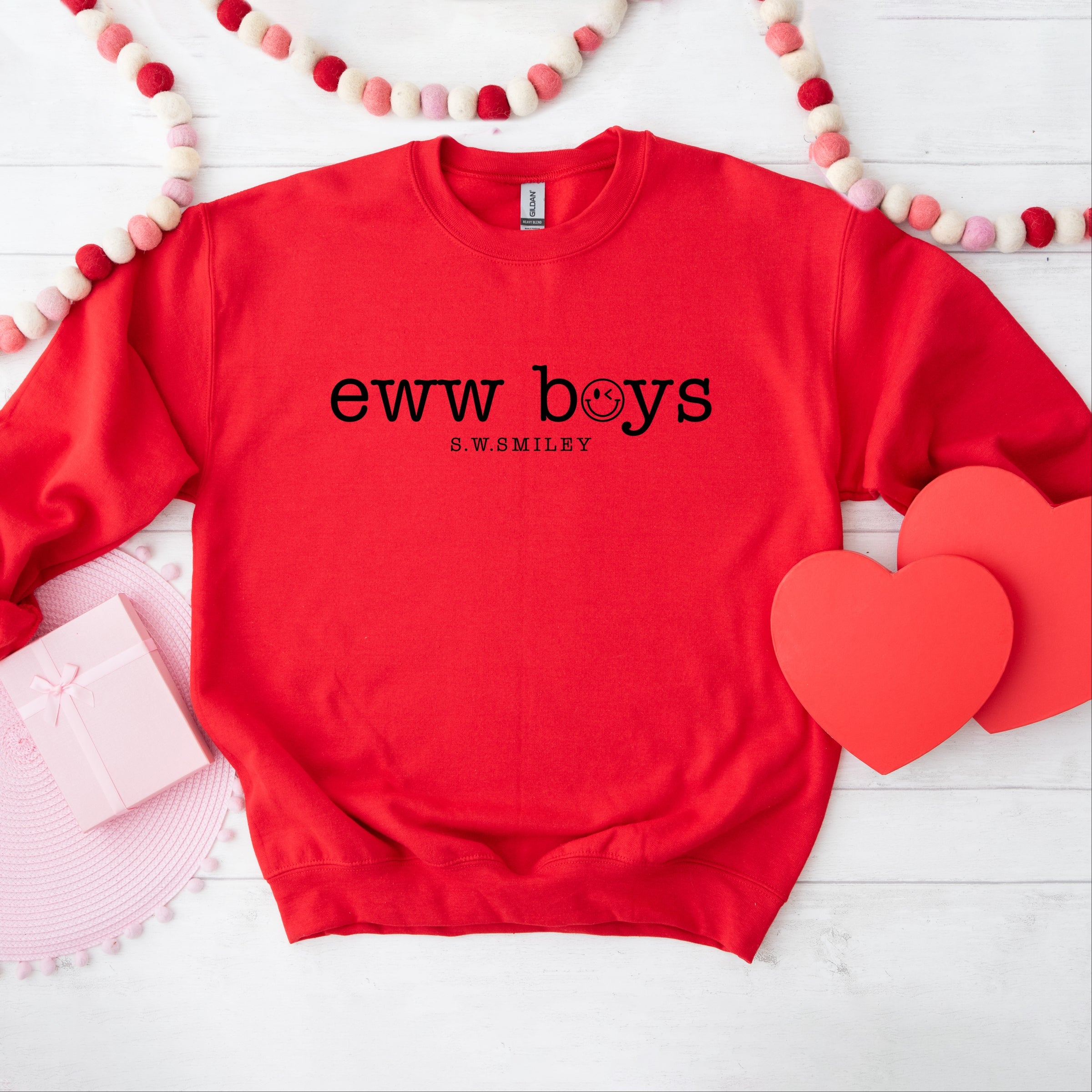 S.W.Smiley Eww Boys Typewriter - Women's Graphic Sweatshirt