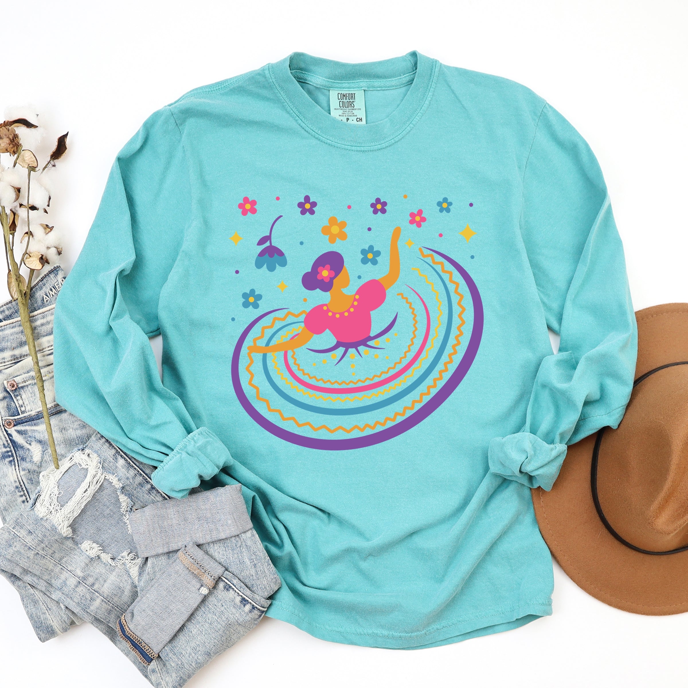 Hispanic Dress - Garment Dyed Long Sleeve