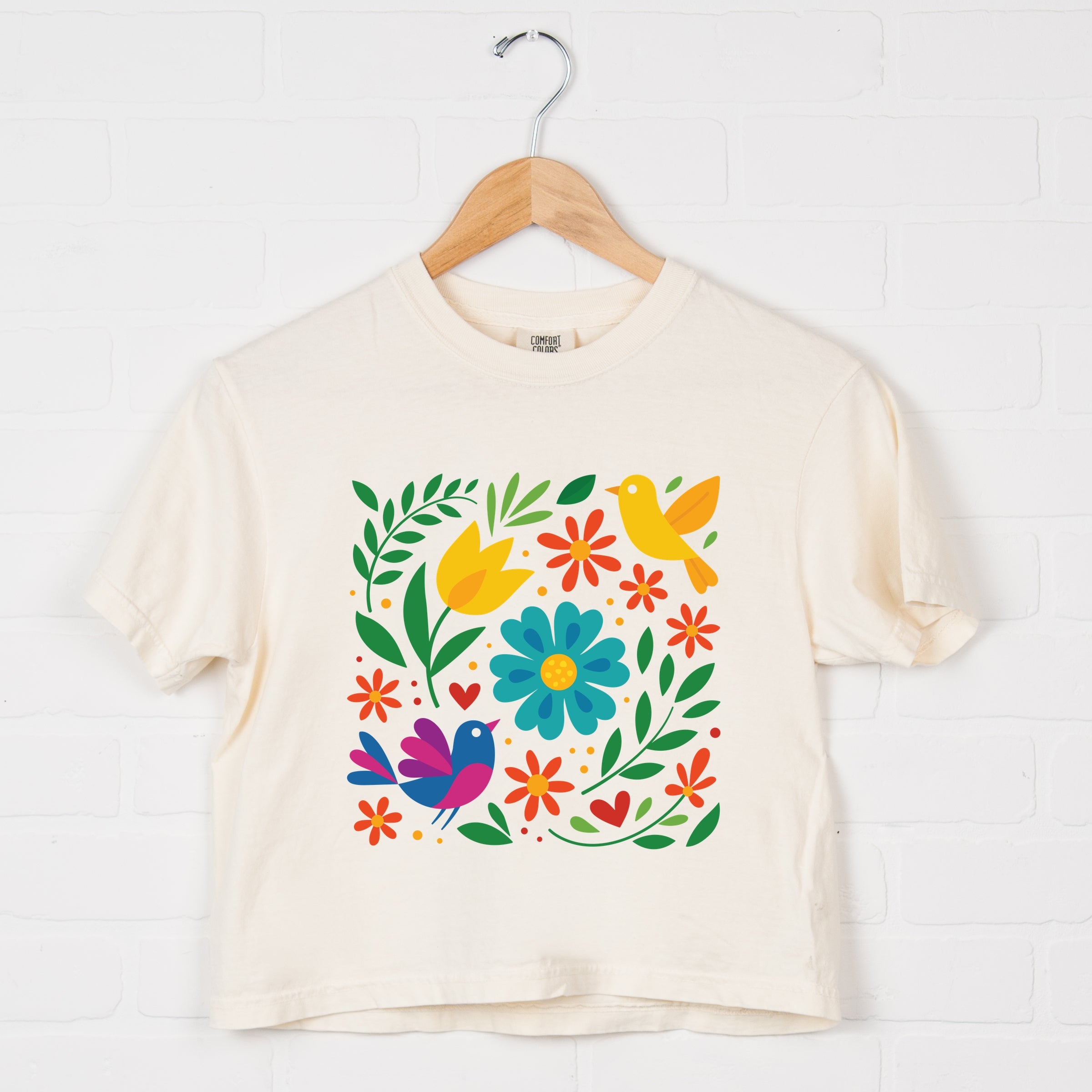 Hispanic Florals - Boxy Crop Top