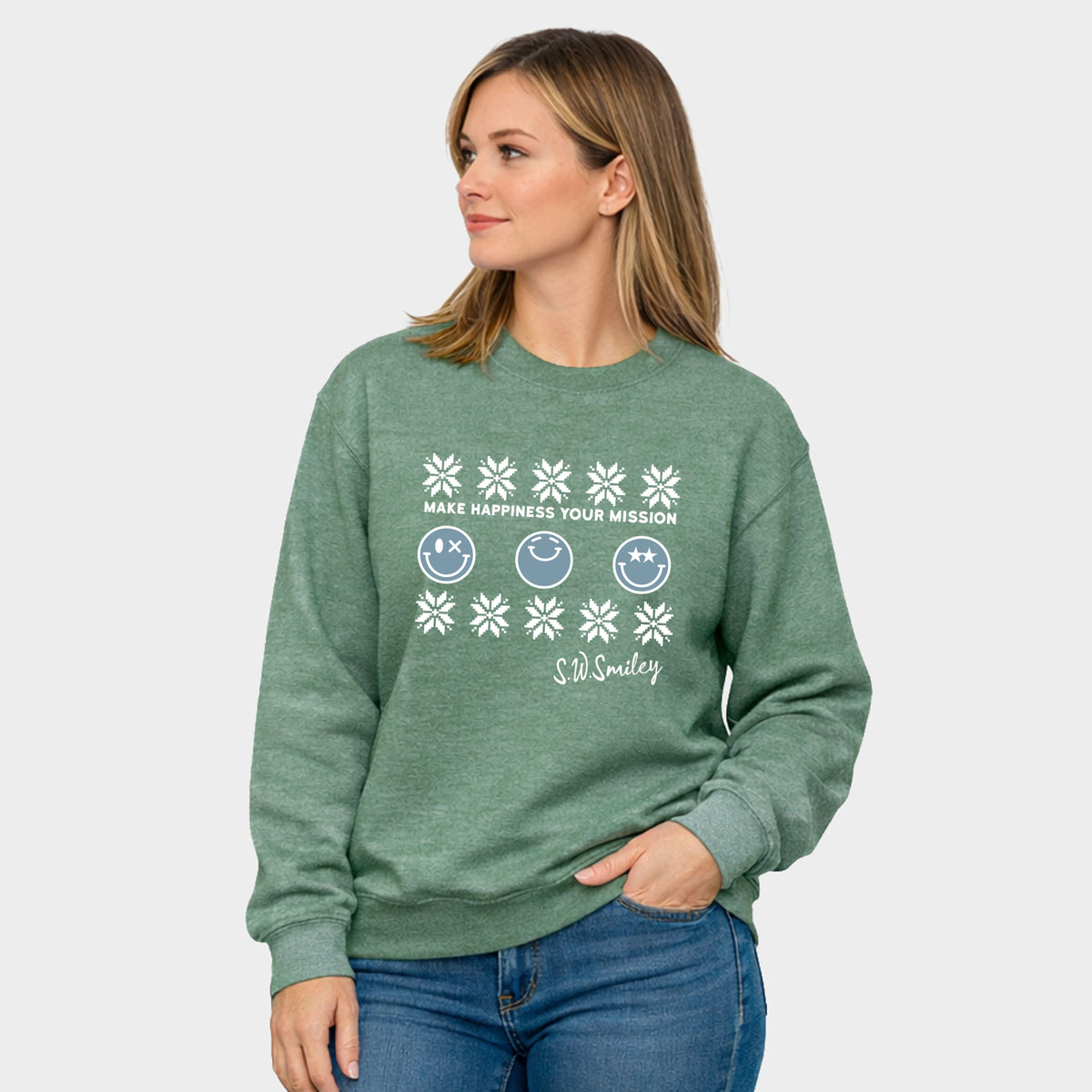 27916M_F-SWT Heather Green
