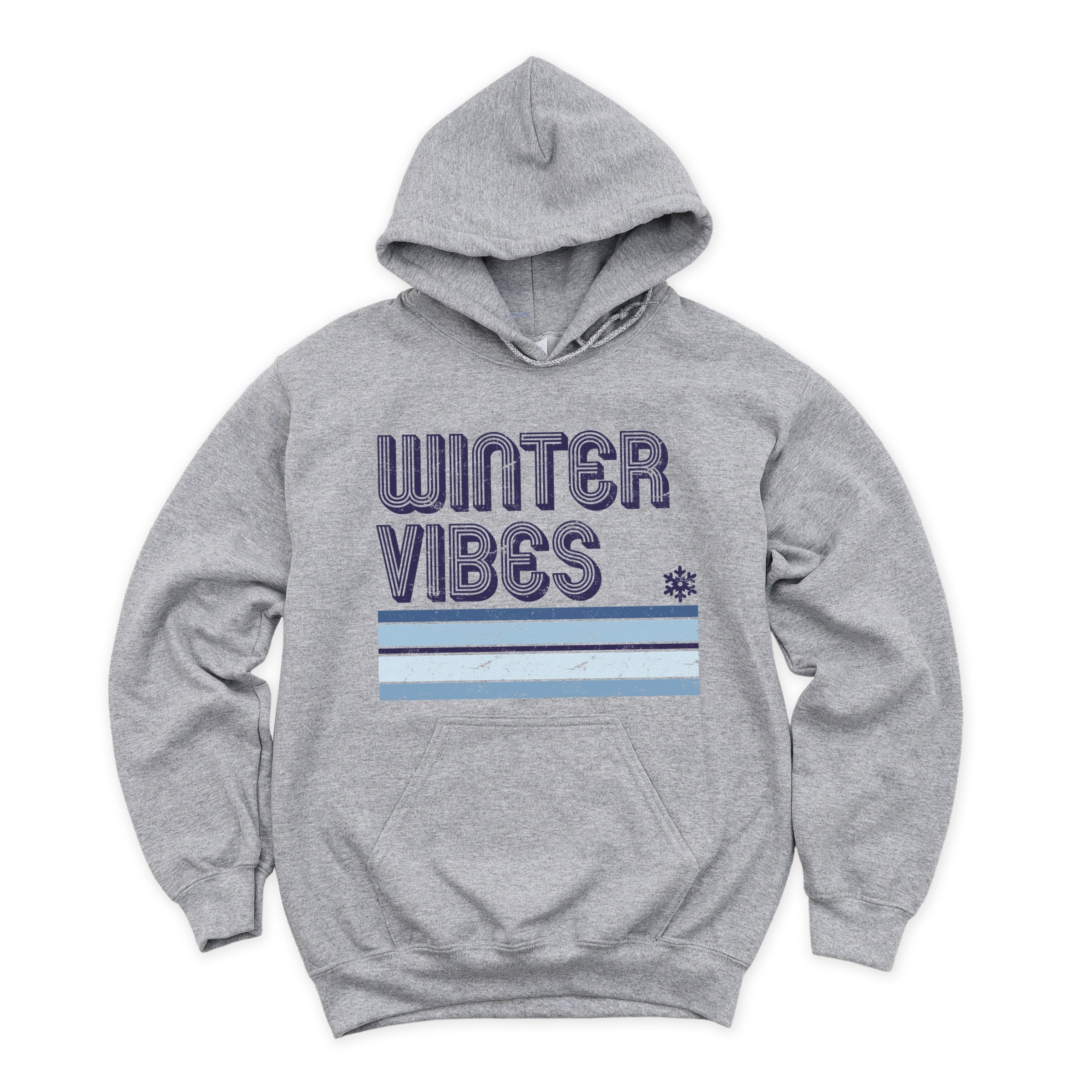 Winter Vibes Stripes - Women's Graphic Hoodie