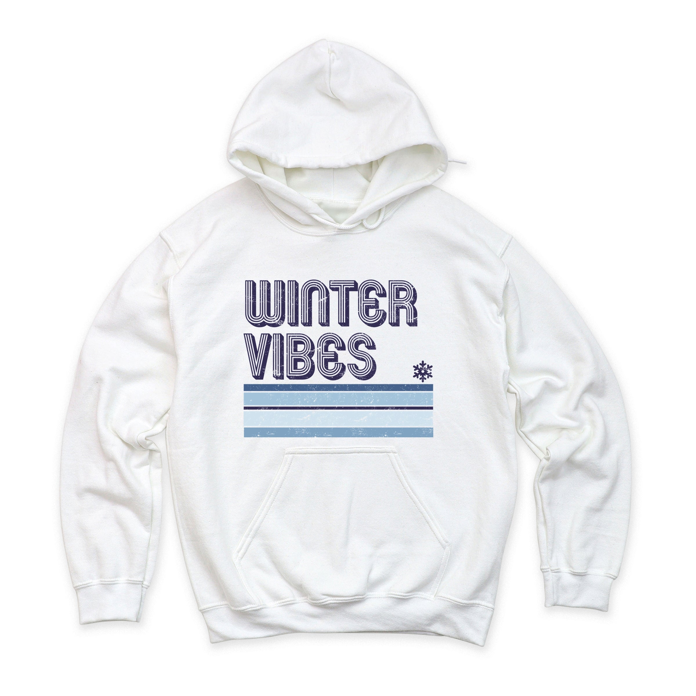 Winter Vibes Stripes - Women's Graphic Hoodie