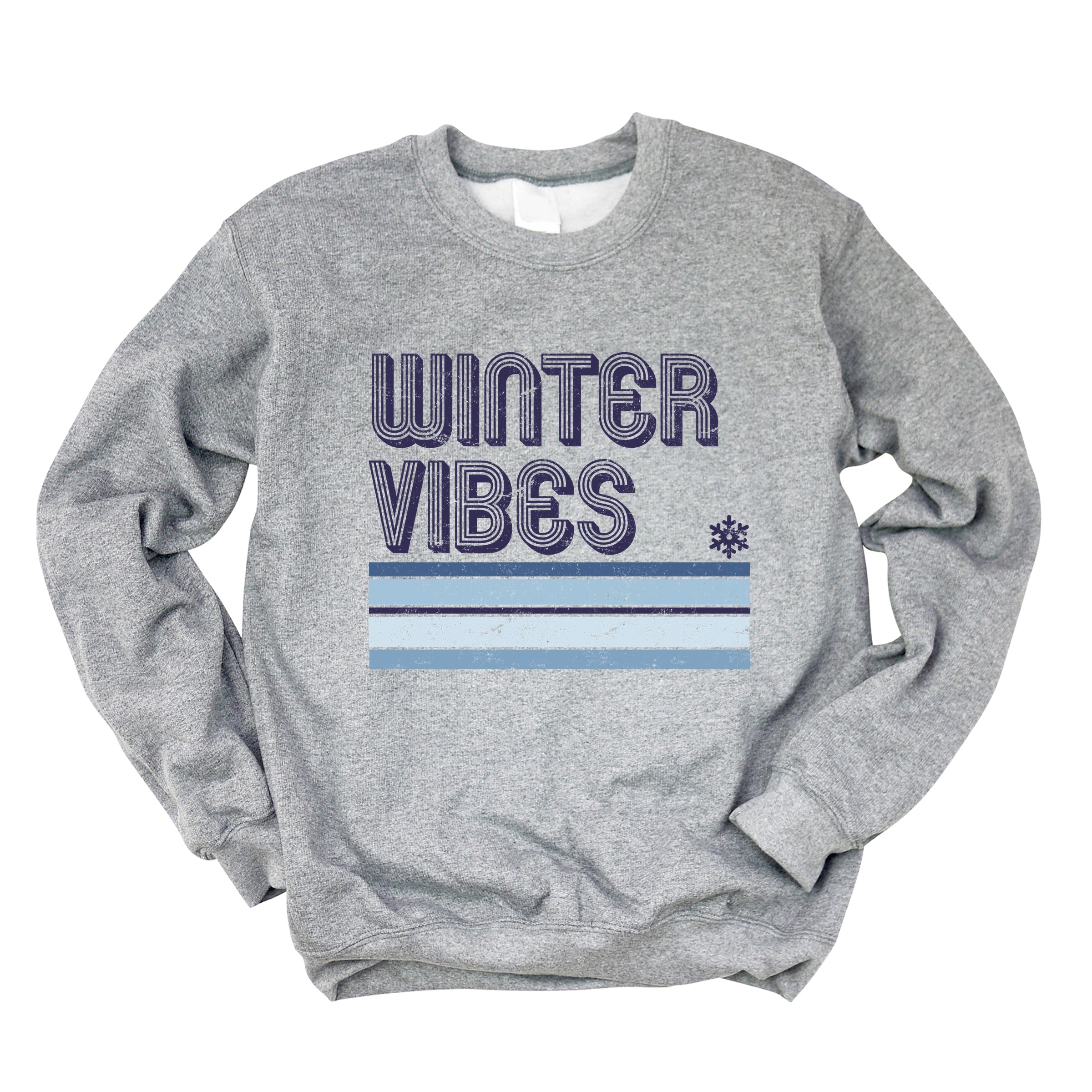 Winter Vibes Stripes - Women's Graphic Sweatshirt