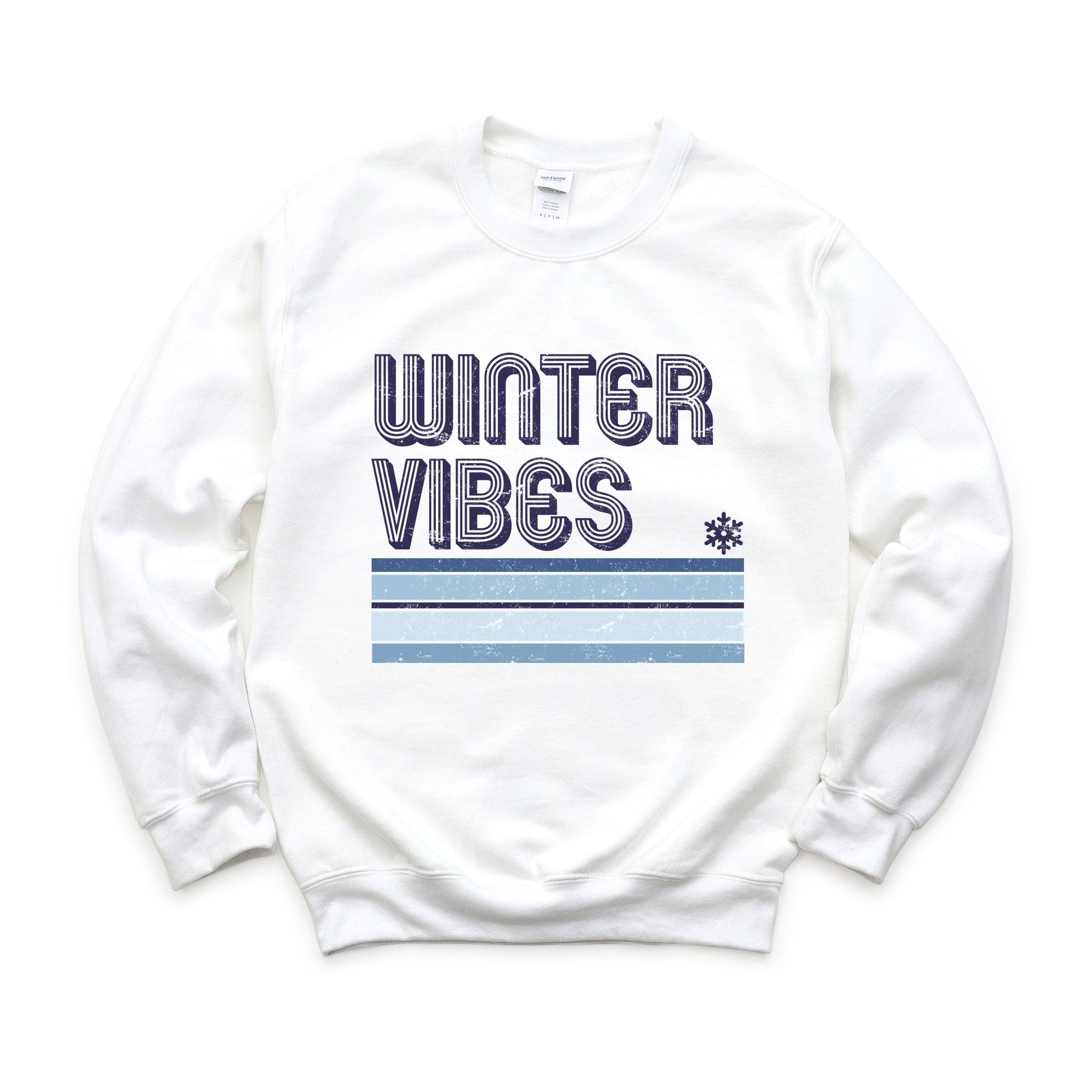 Winter Vibes Stripes - Women's Graphic Sweatshirt