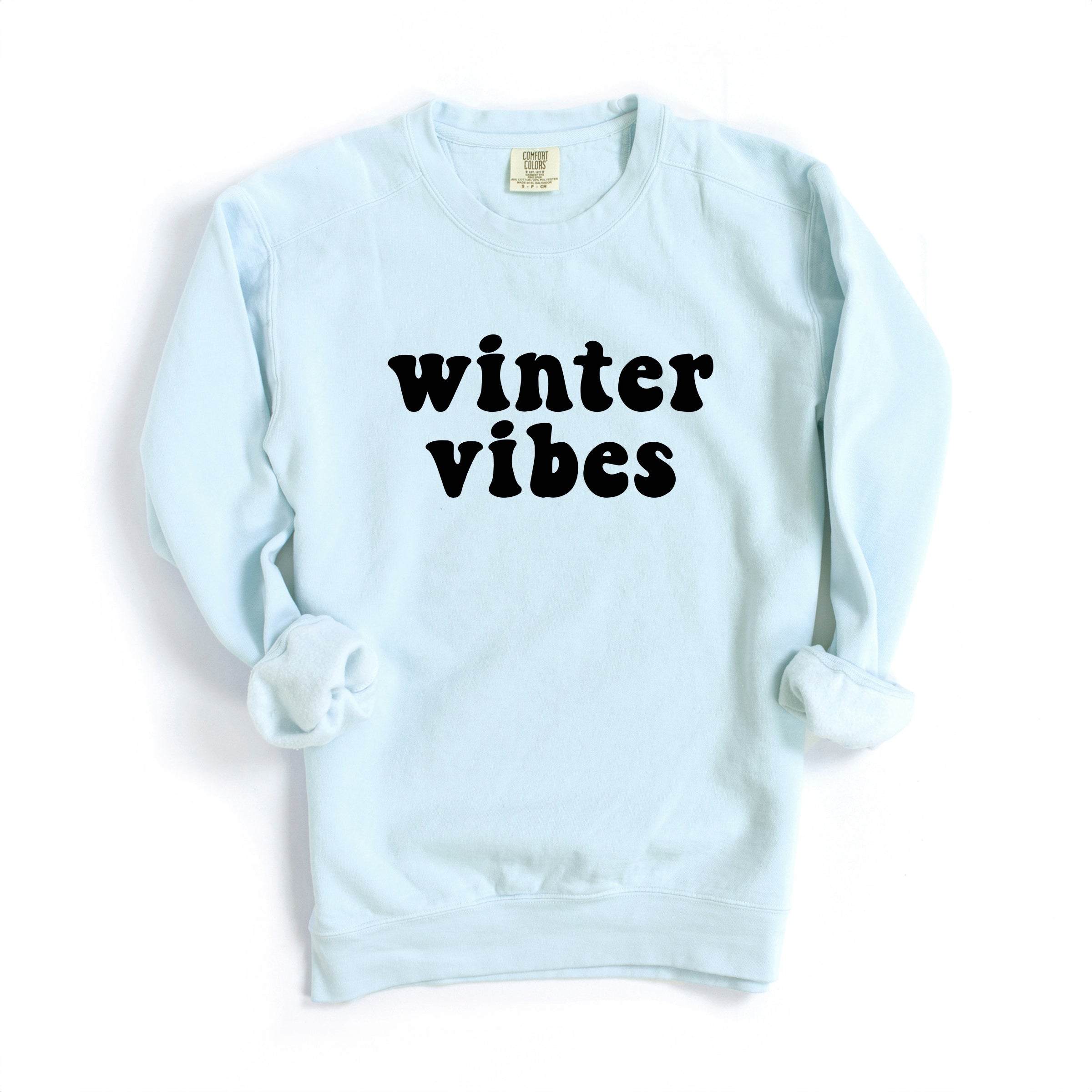 Retro Winter Vibes - Women's Garment Dyed Graphic Sweatshirt