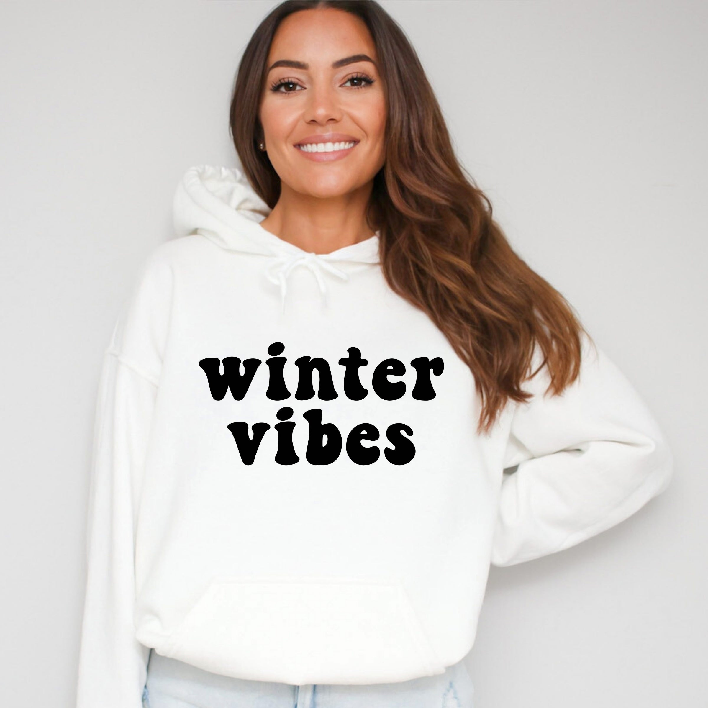 Retro Winter Vibes - Women's Graphic Hoodie