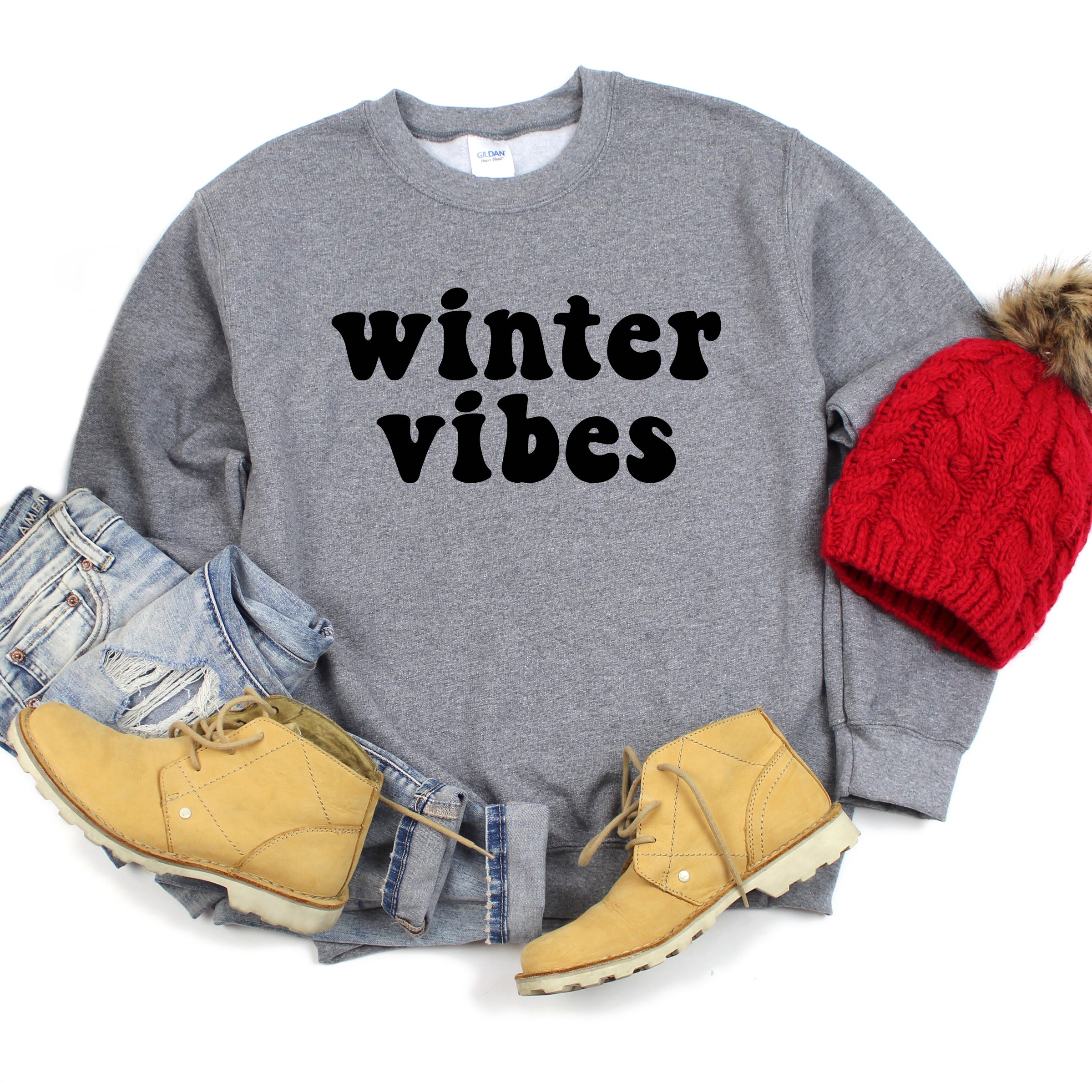 Retro Winter Vibes - Women's Graphic Sweatshirt