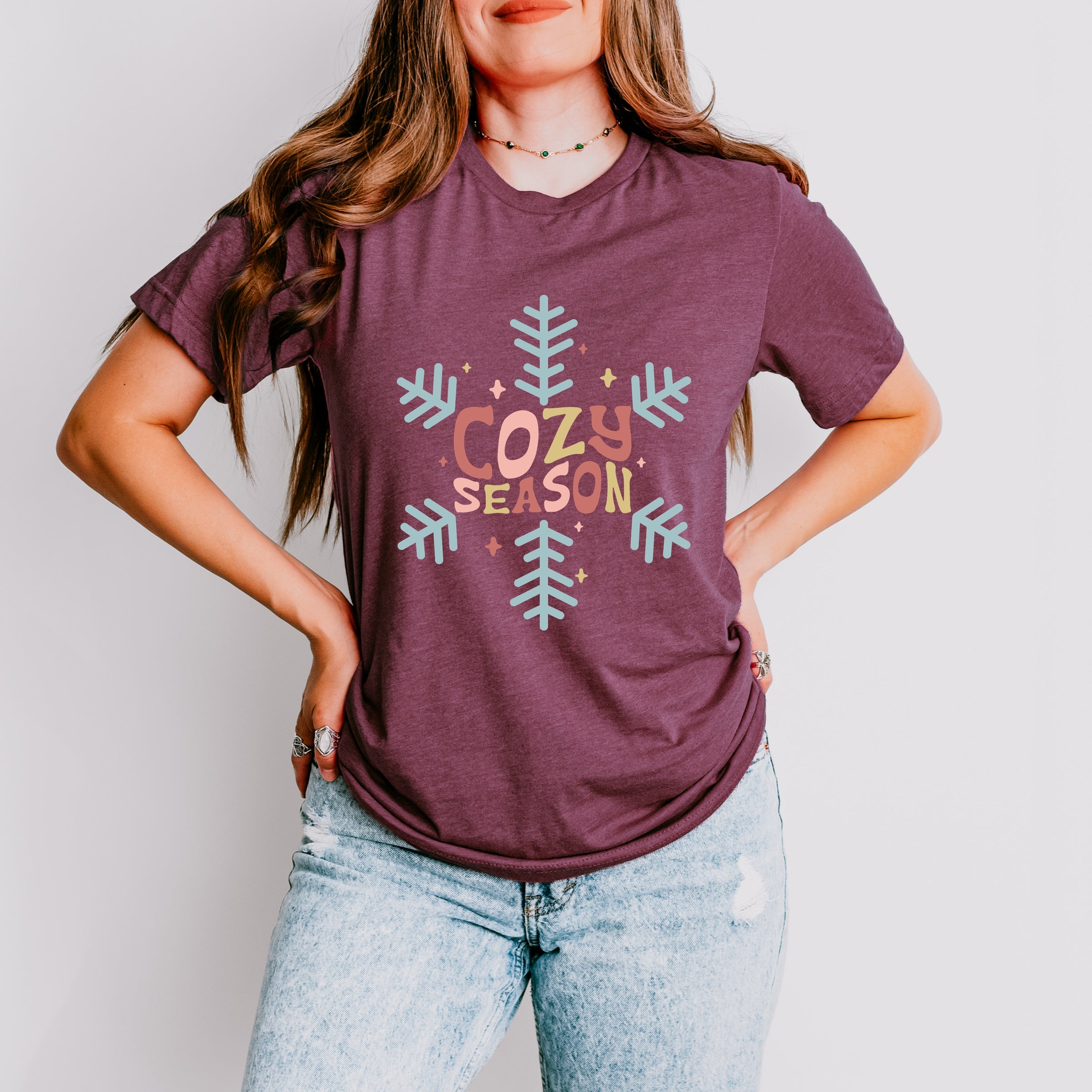 Cozy Season Colorful - Women's Short Sleeve Graphic T-Shirt