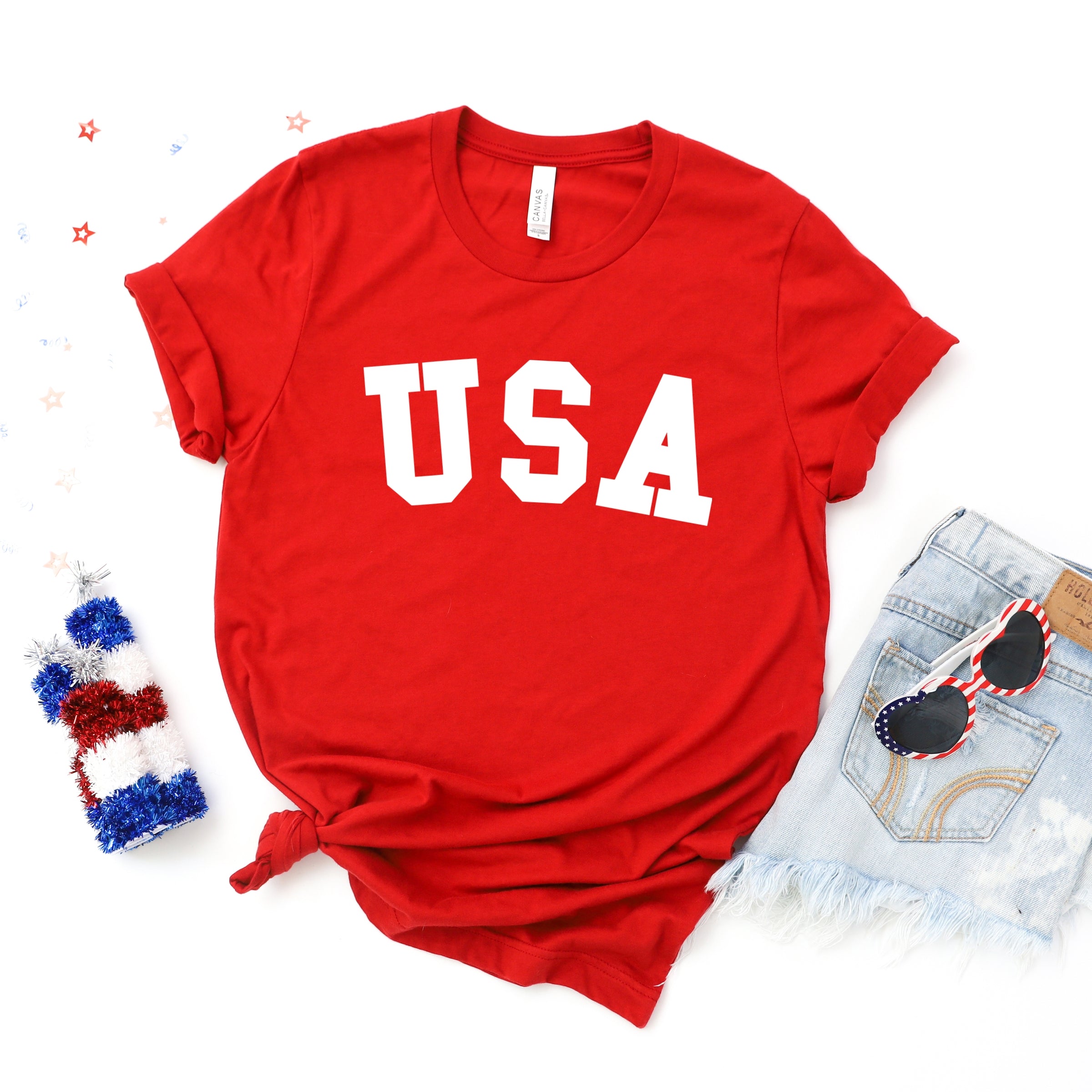 USA Bold - Women's Short Sleeve Graphic T-Shirt