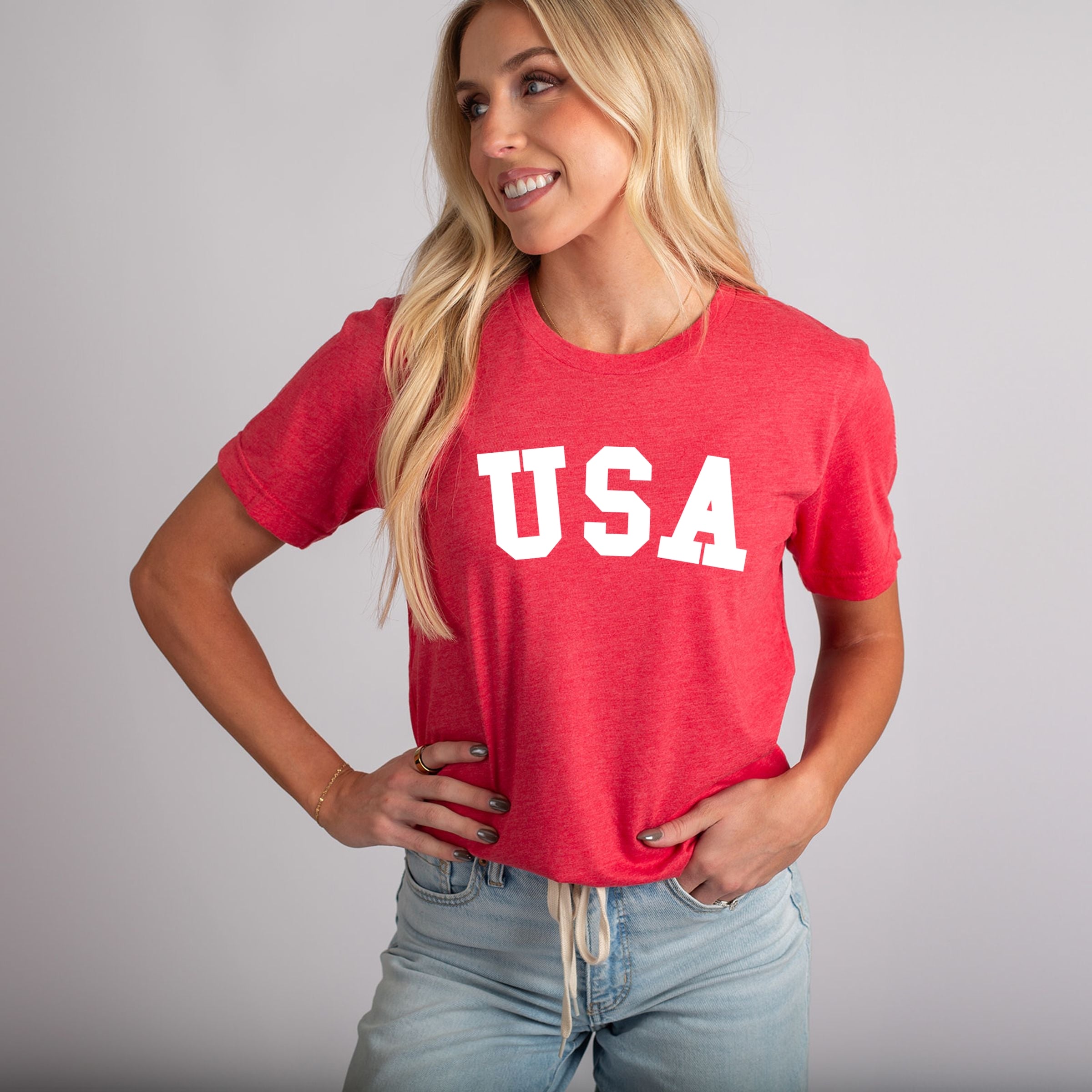 USA Bold - Women's Short Sleeve Graphic T-Shirt