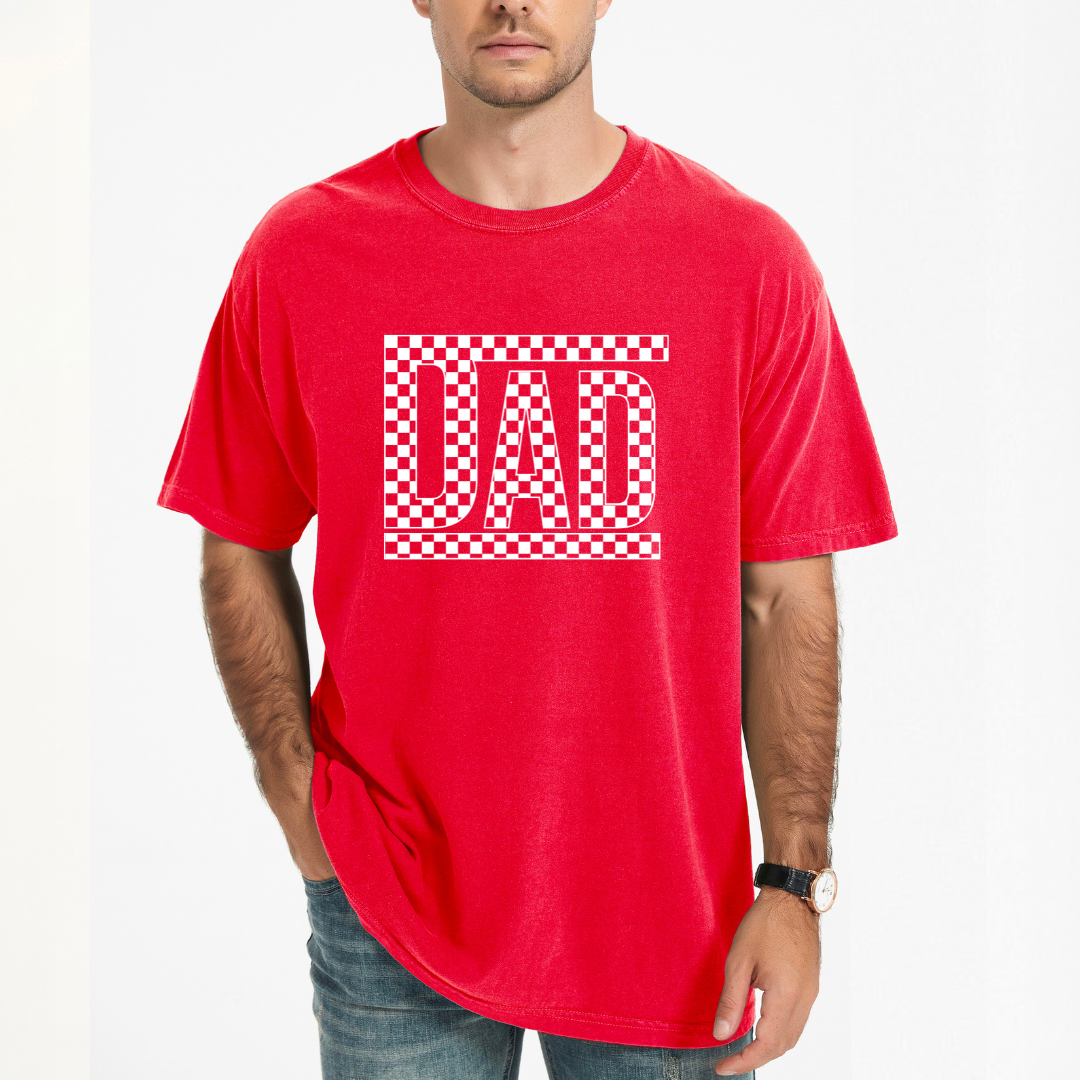 Dad Checkered Box | Men's Garment Dyed Tee