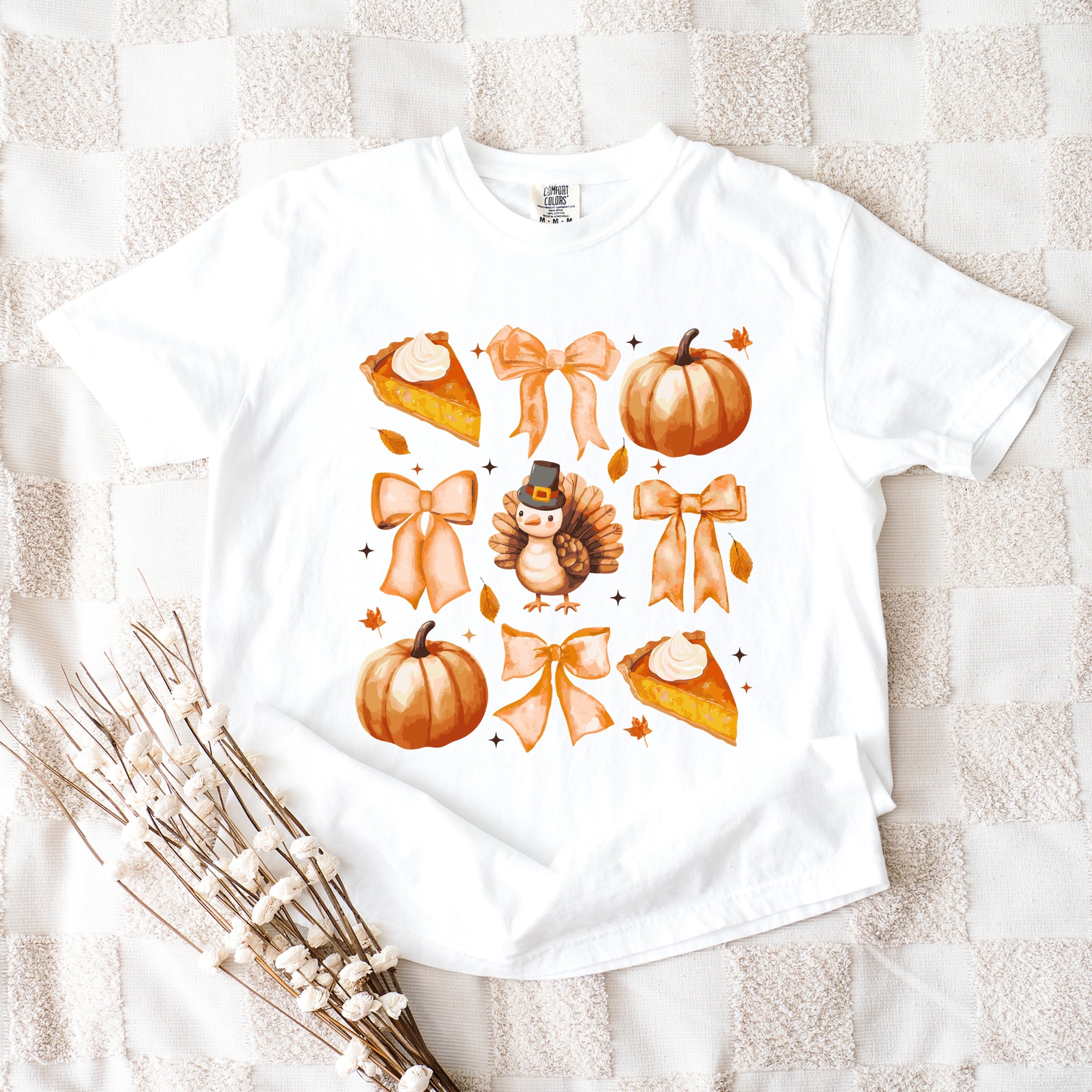 Coquette Turkey Pie - Women's Garment Dyed Graphic T-Shirt