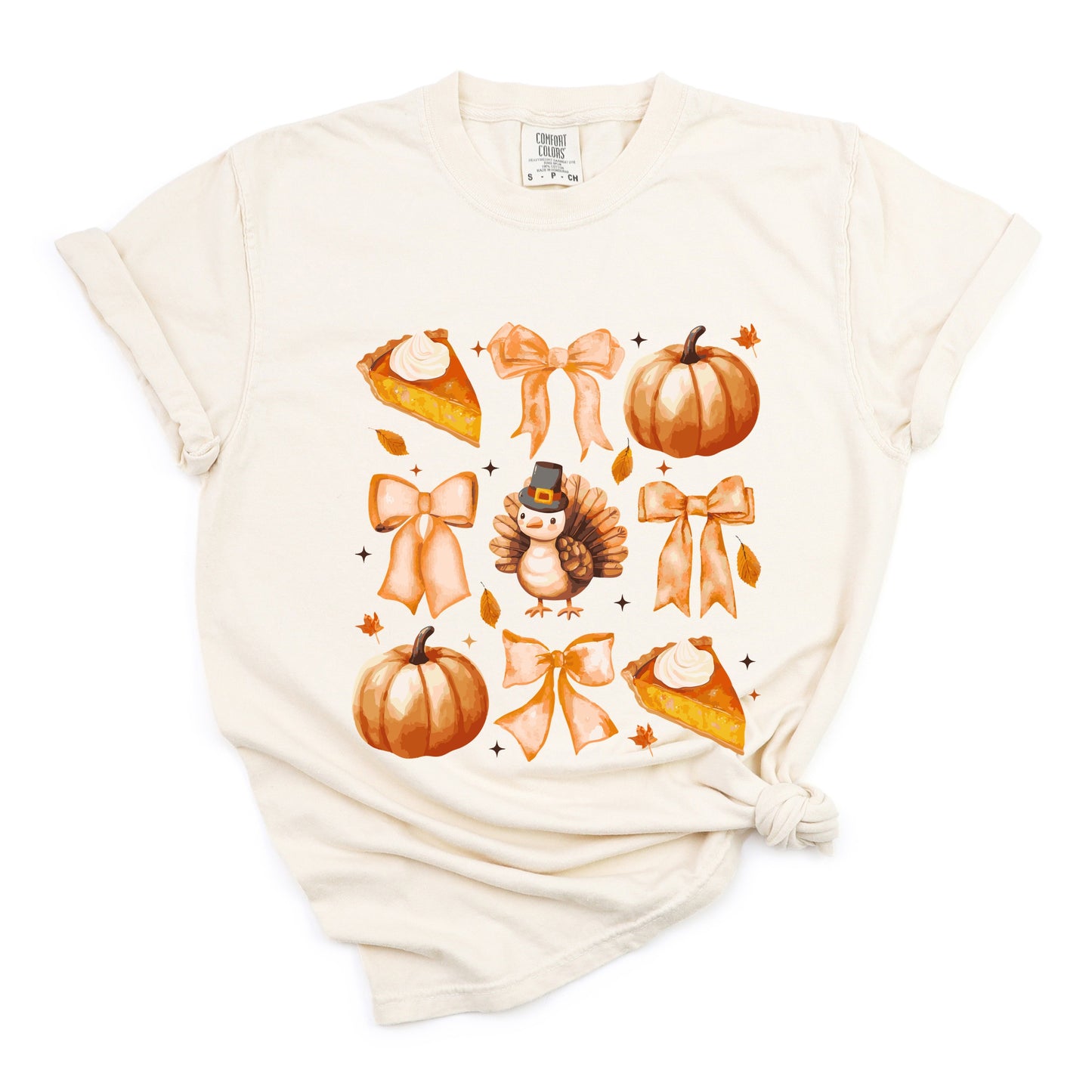 Coquette Turkey Pie - Women's Garment Dyed Graphic T-Shirt