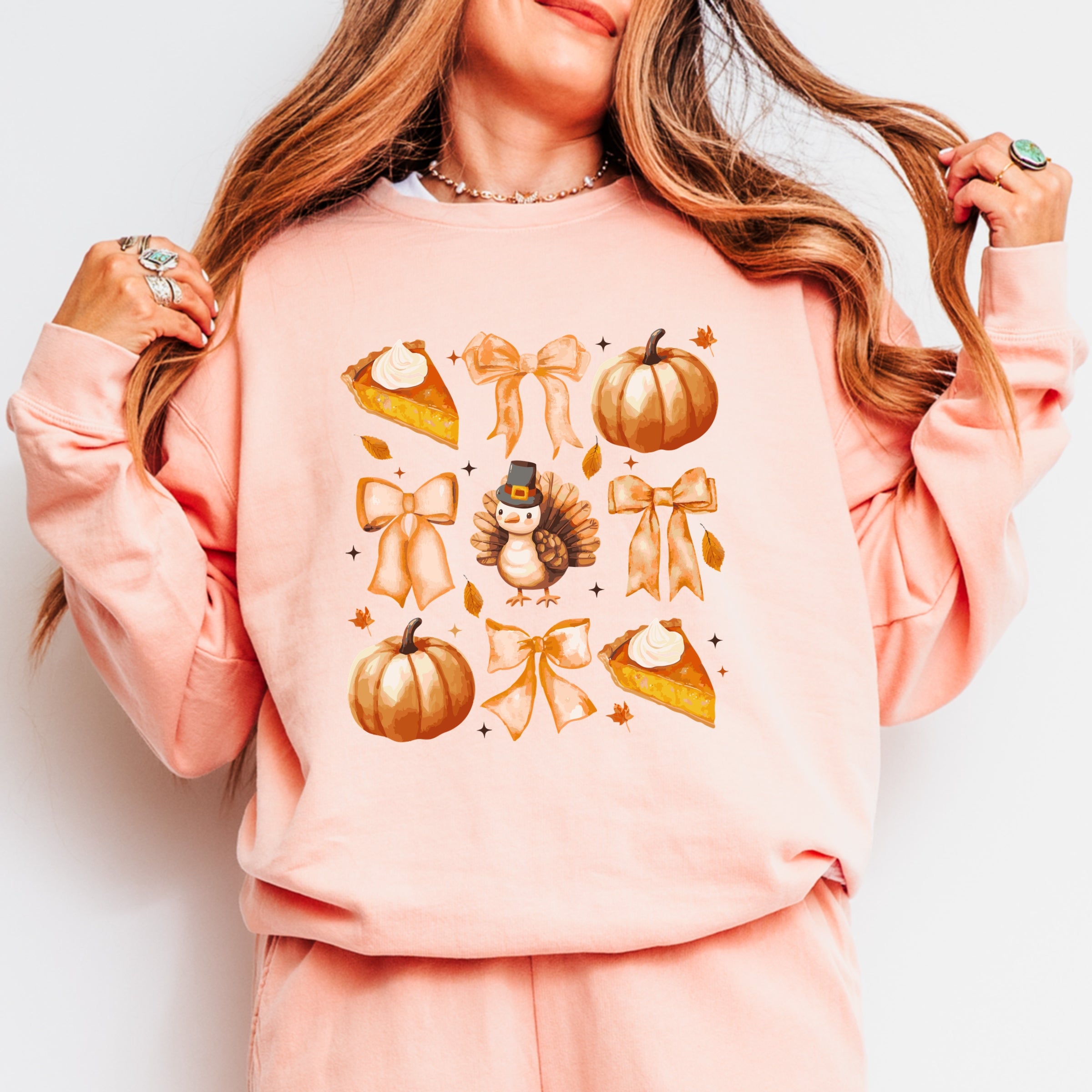 Coquette Turkey Pie - Women's Lightweight Garment Dyed Sweatshirt