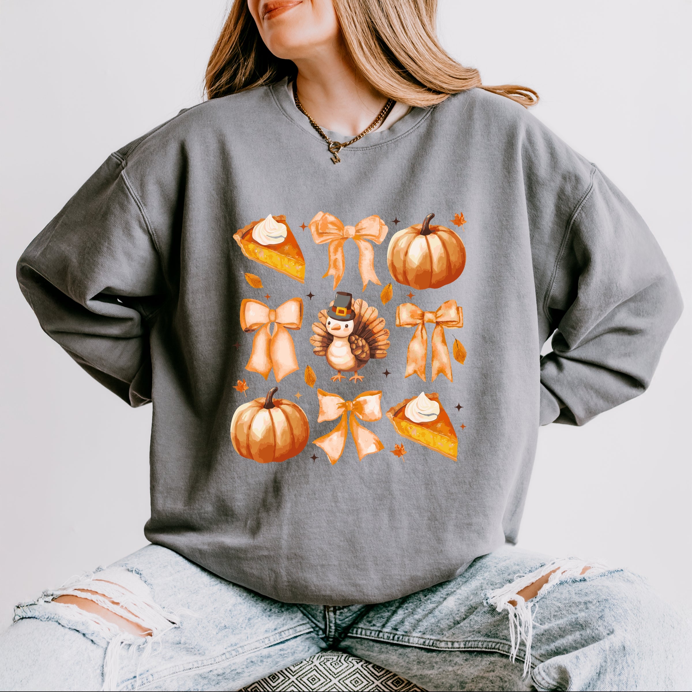 Coquette Turkey Pie - Women's Lightweight Garment Dyed Sweatshirt