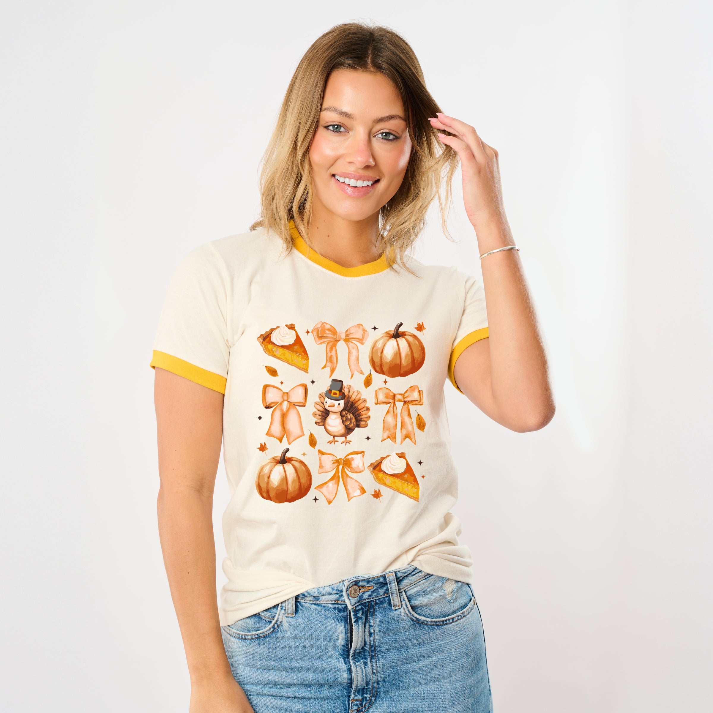 Coquette Turkey Pie - Women's Ringer Graphic T-Shirt