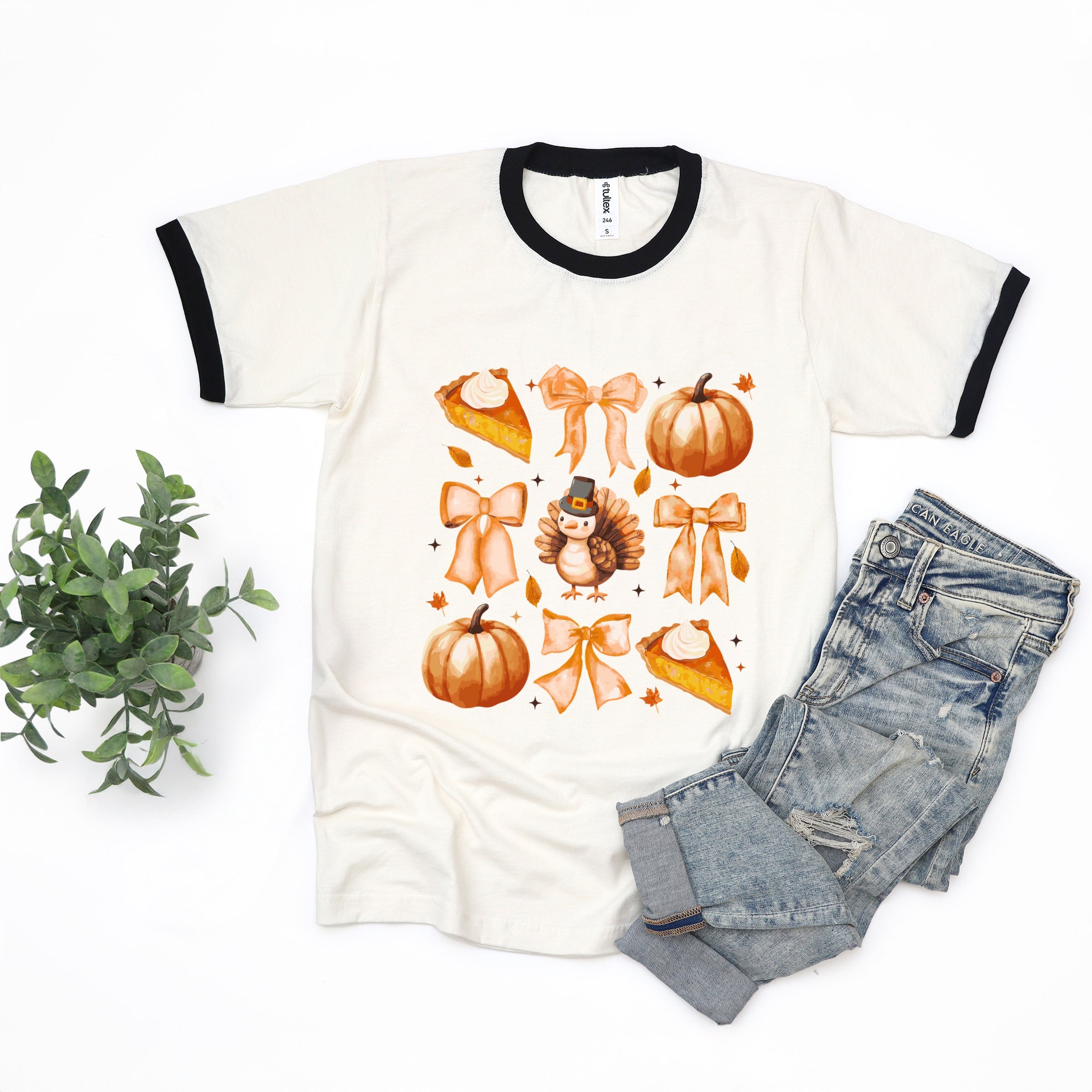 Coquette Turkey Pie - Women's Ringer Graphic T-Shirt