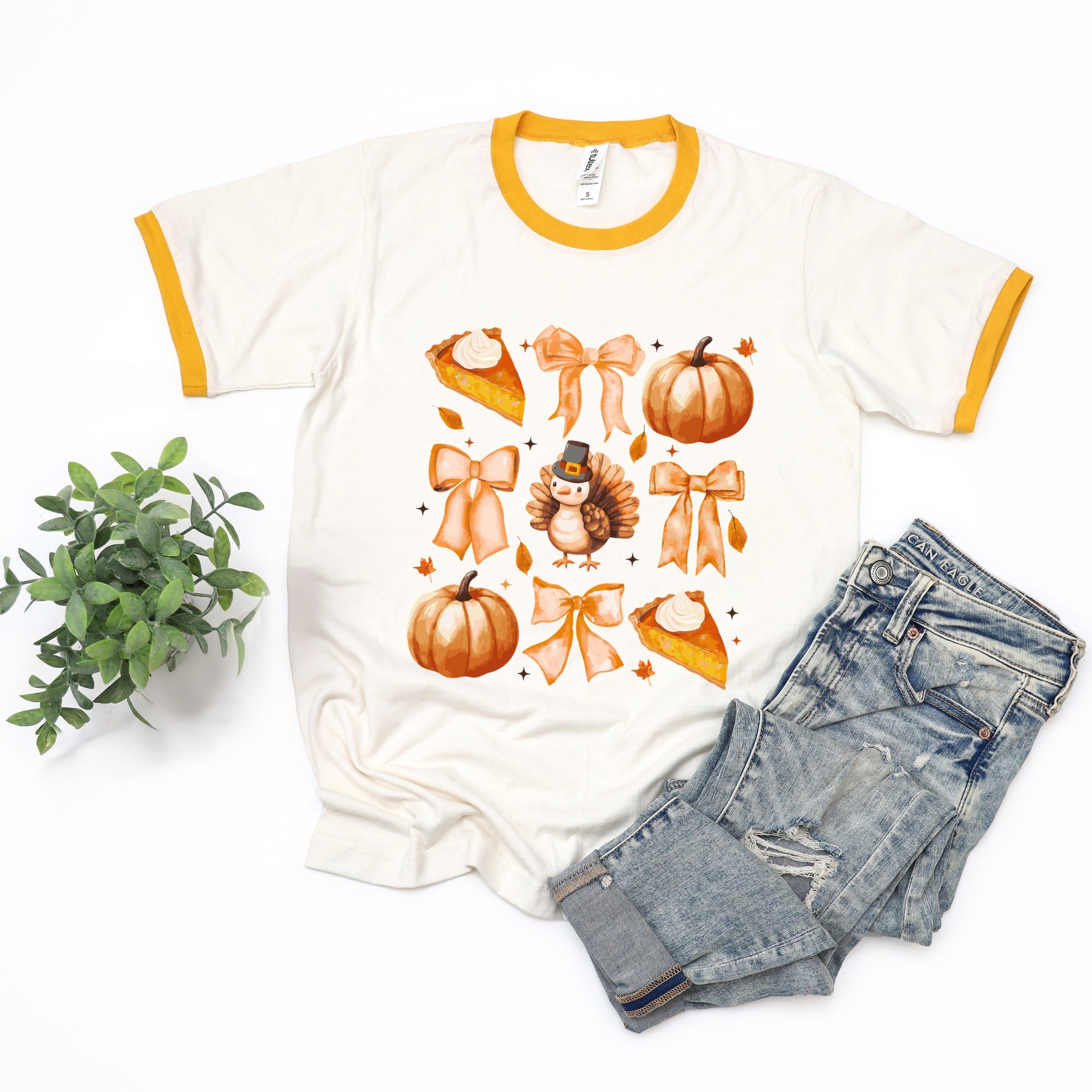 Coquette Turkey Pie - Women's Ringer Graphic T-Shirt