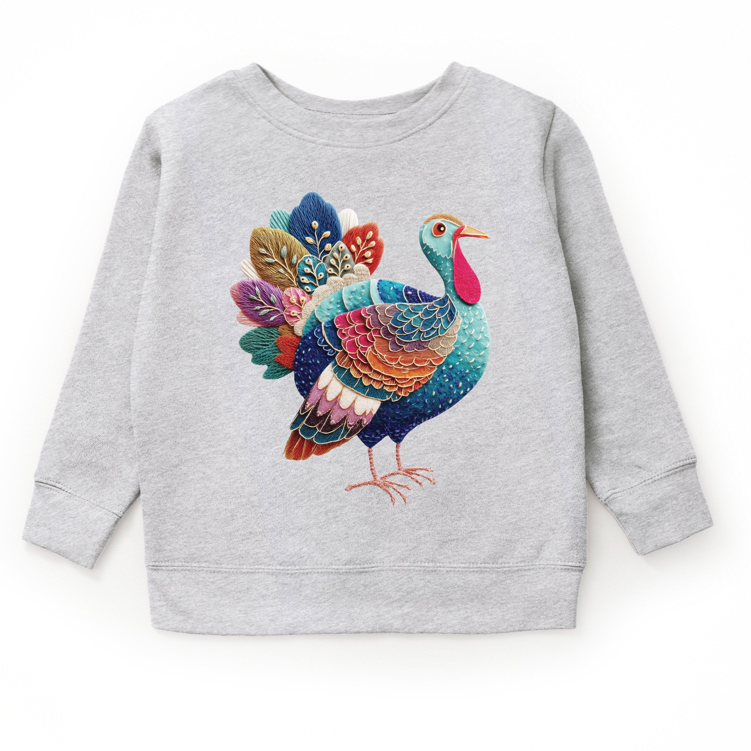 Turkey Patchwork Print - Youth Graphic Sweatshirt