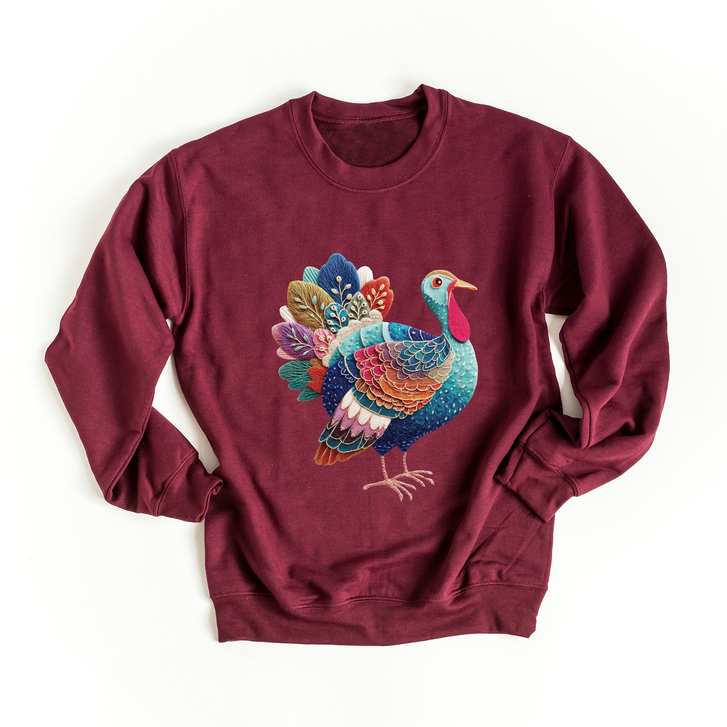 Turkey Patchwork Print - Women's Graphic Sweatshirt