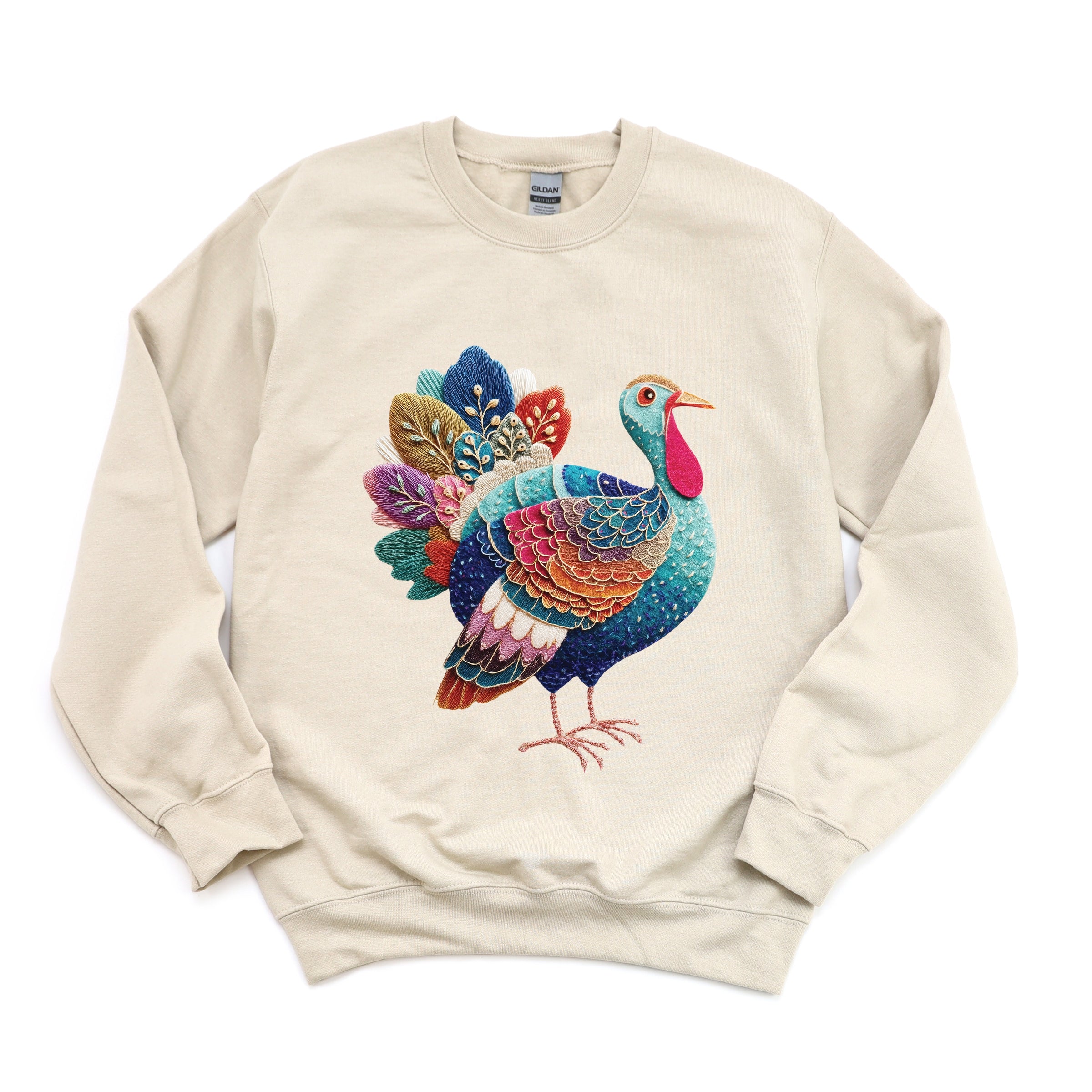 Turkey Patchwork Print - Women's Graphic Sweatshirt