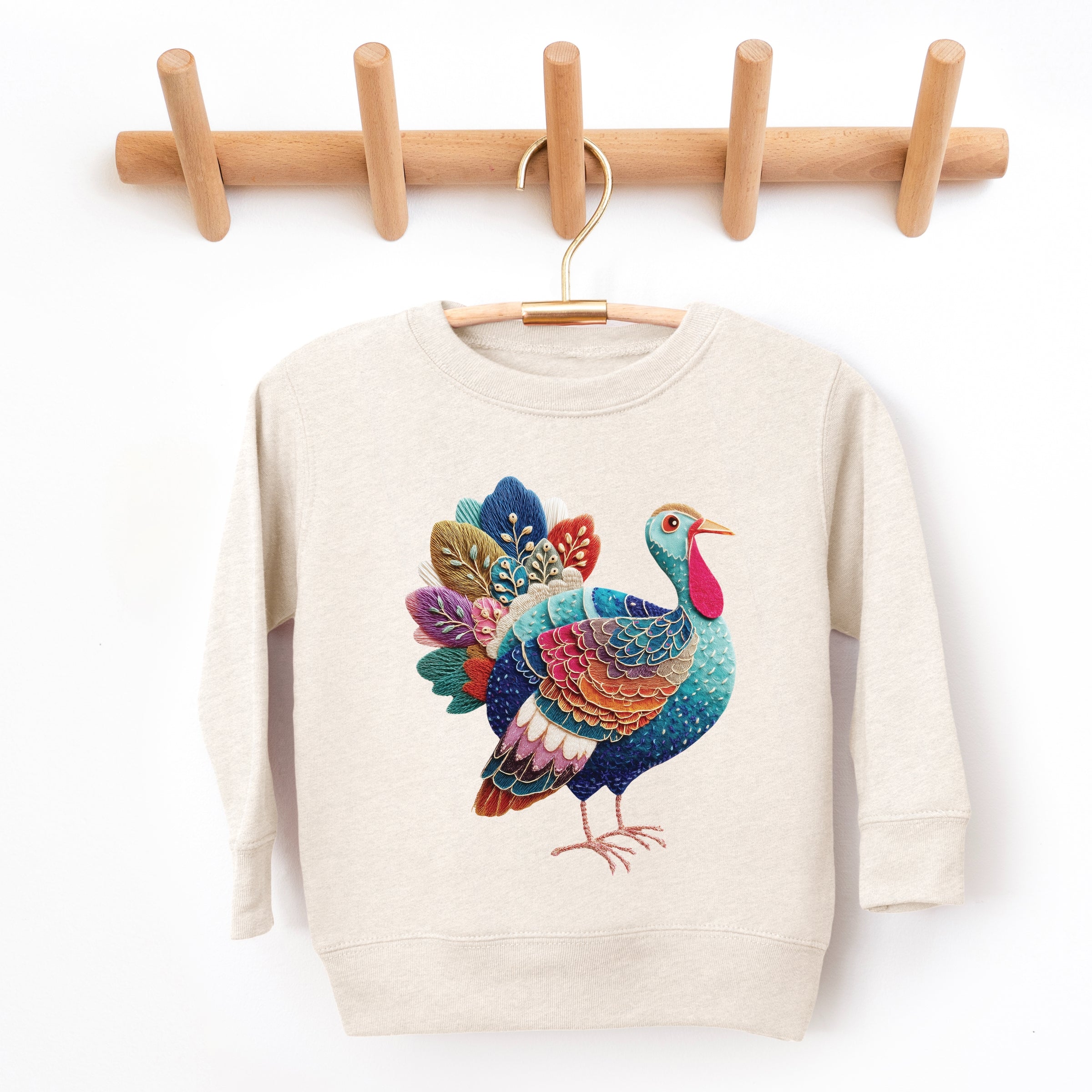 Turkey Patchwork Print - Toddler Graphic Sweatshirt