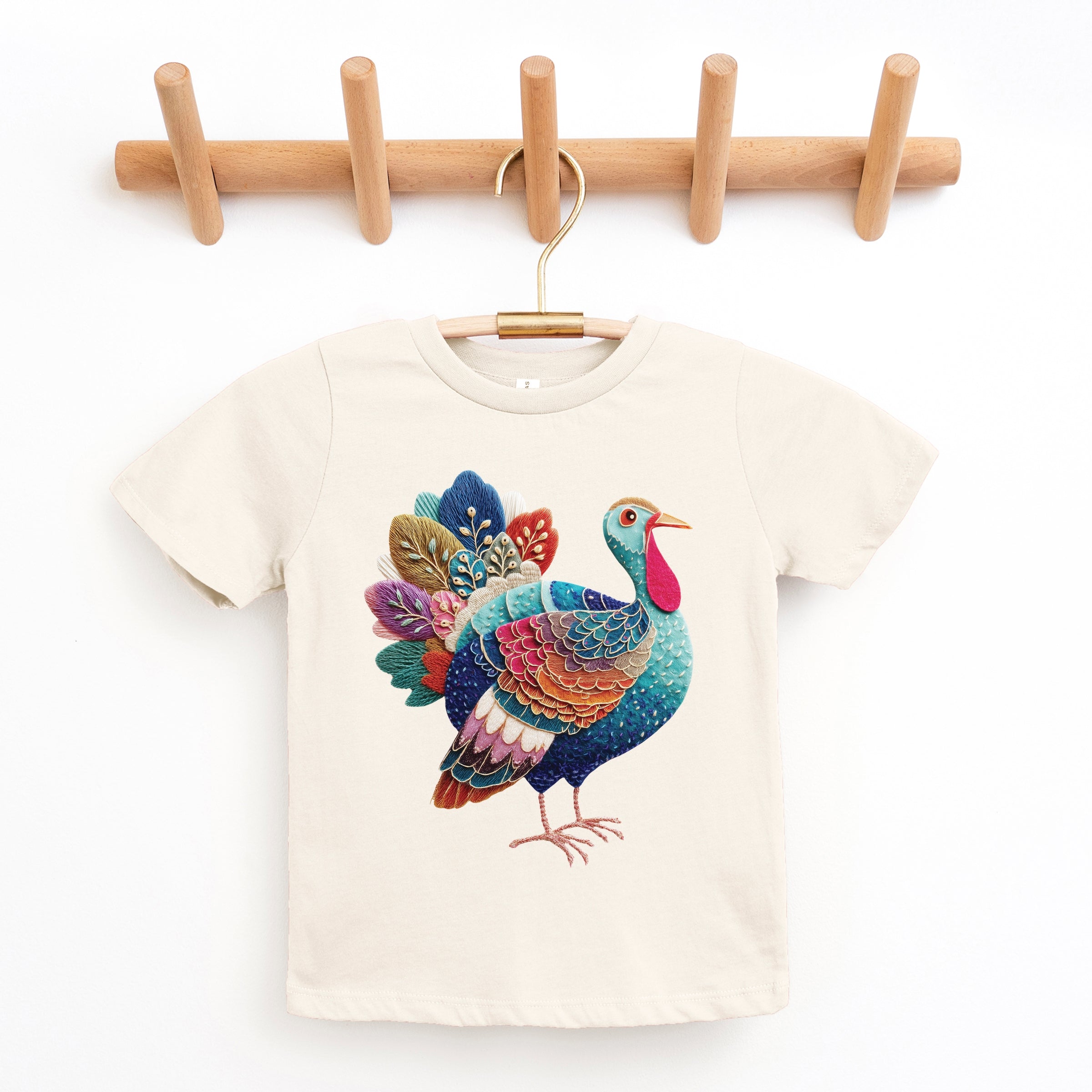 Turkey Patchwork Print - Youth Short Sleeve Graphic T-Shirt