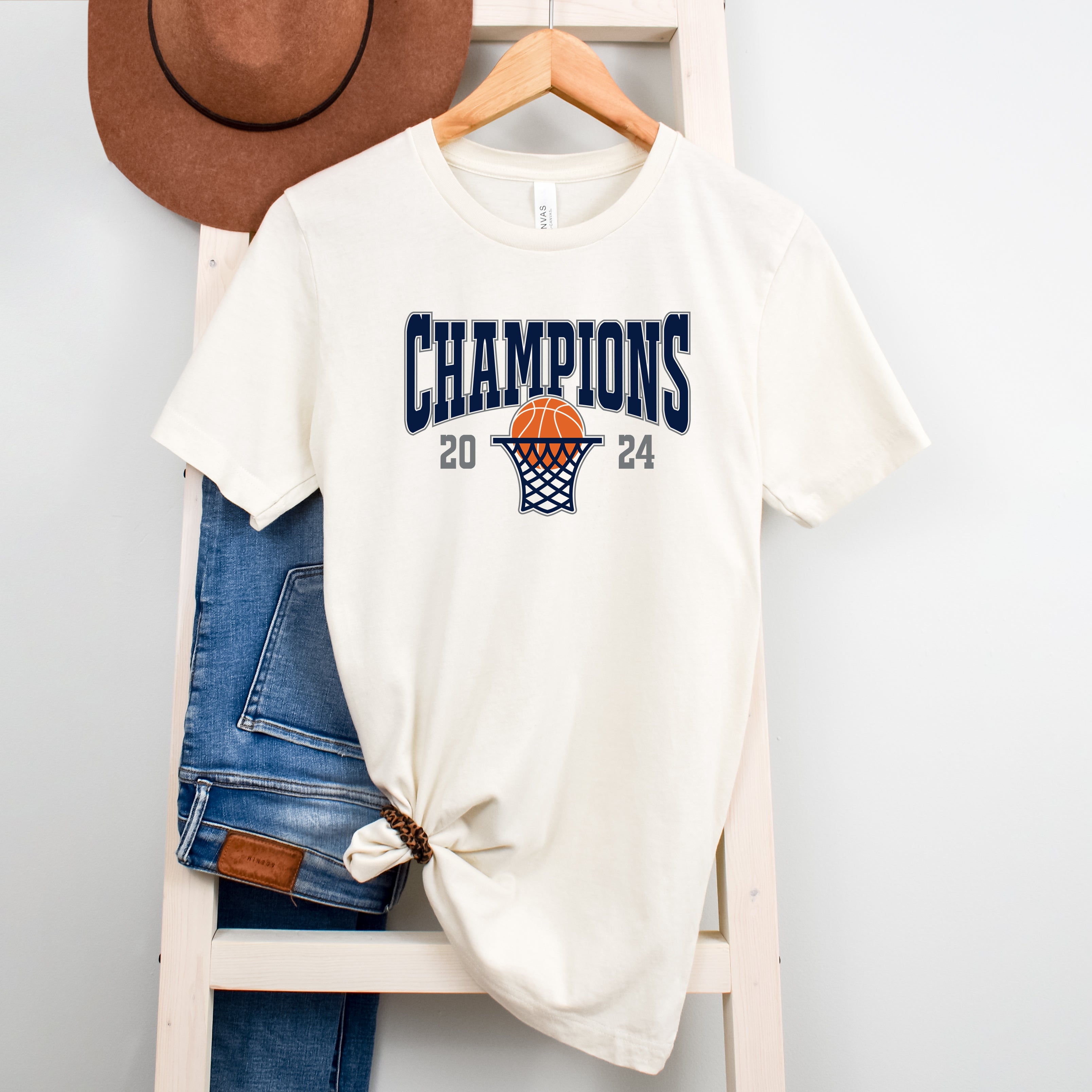 College Basketball 2024 Champions CT | Short Sleeve Graphic Tee