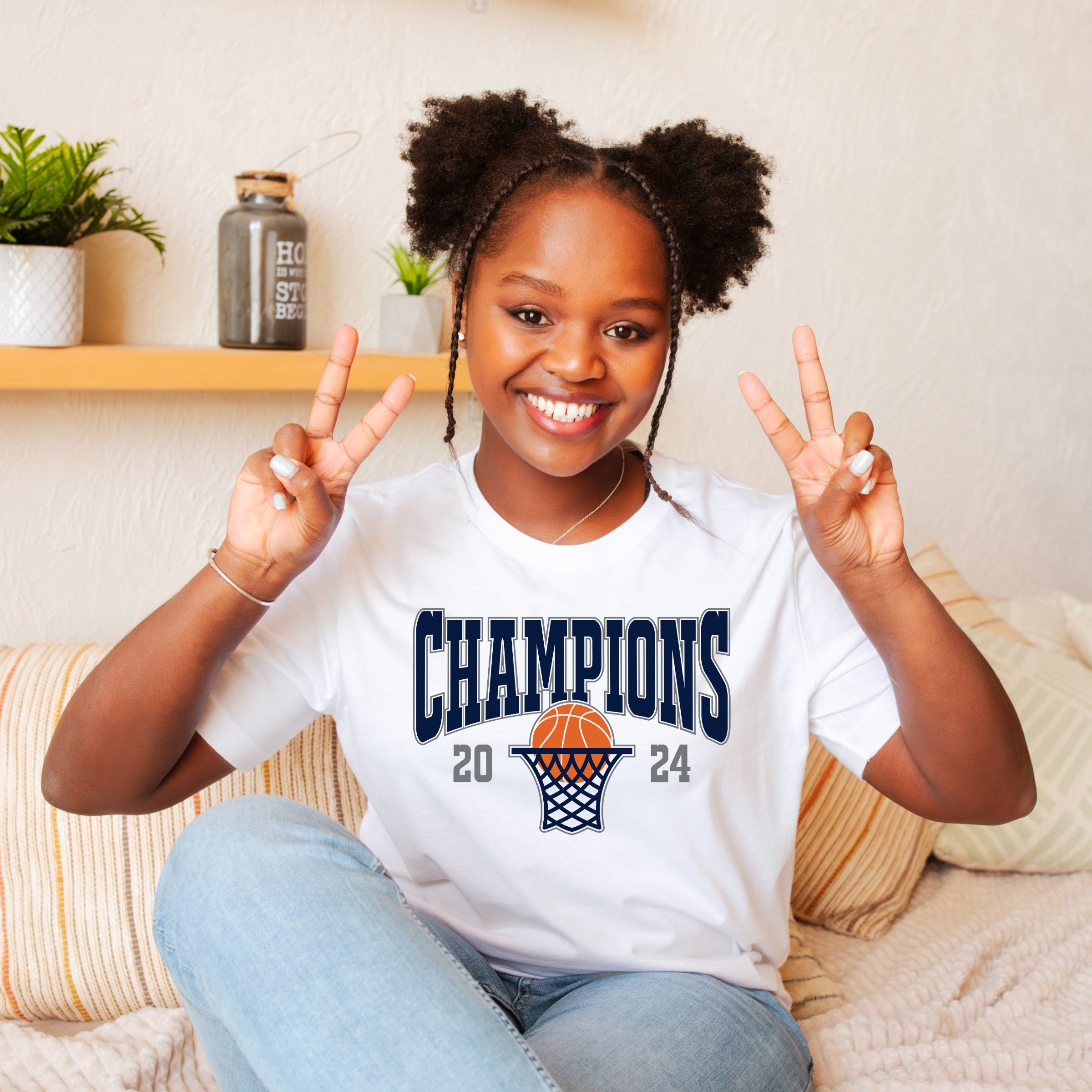 College Basketball 2024 Champions CT | Short Sleeve Graphic Tee