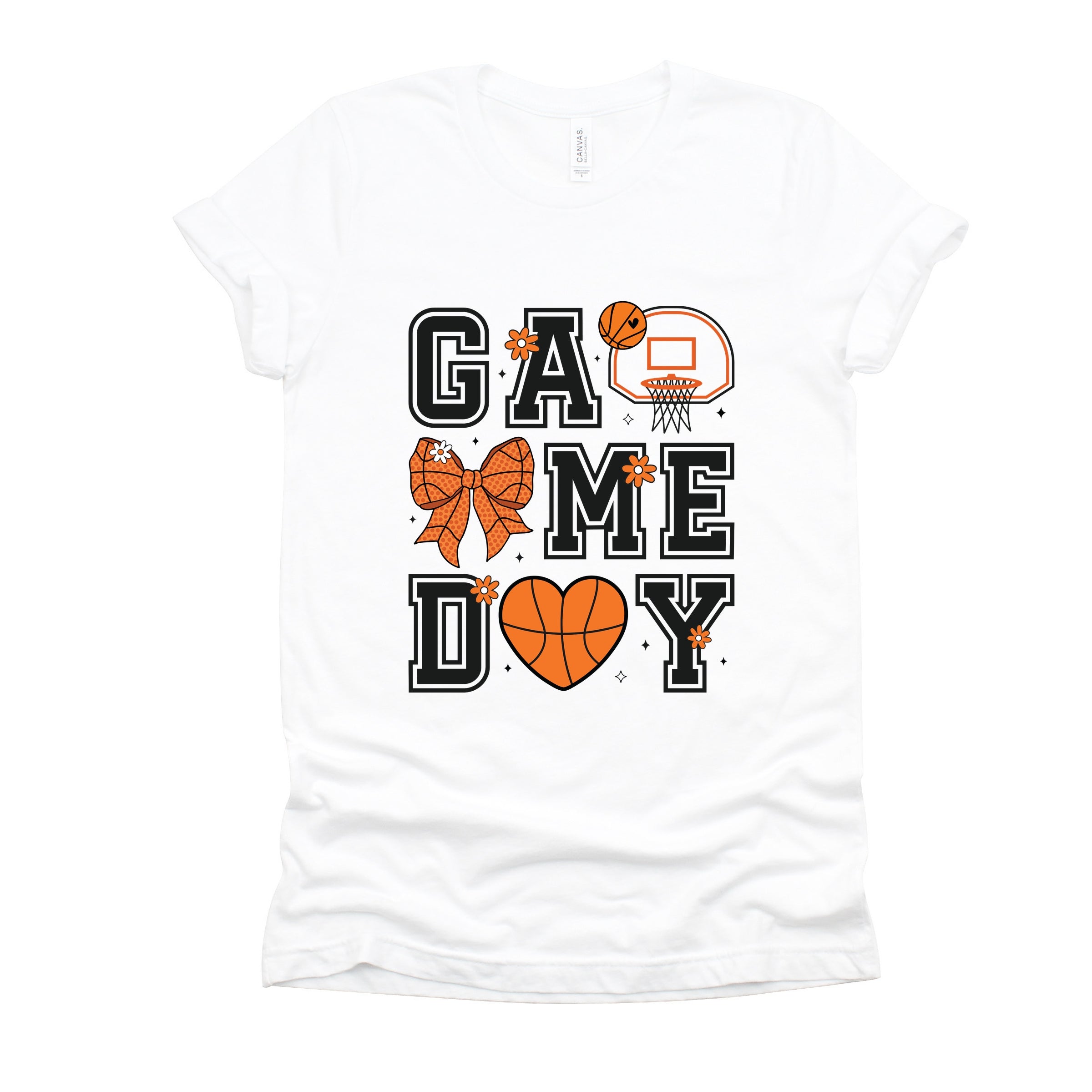 Basketball Game Day Coquette - Women's Short Sleeve Graphic T-Shirt