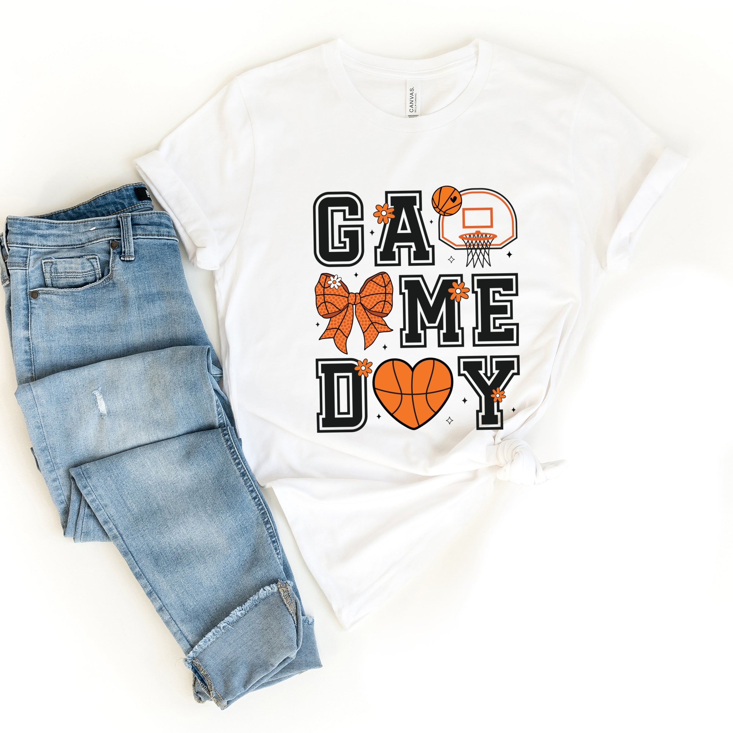 Basketball Game Day Coquette - Women's Short Sleeve Graphic T-Shirt