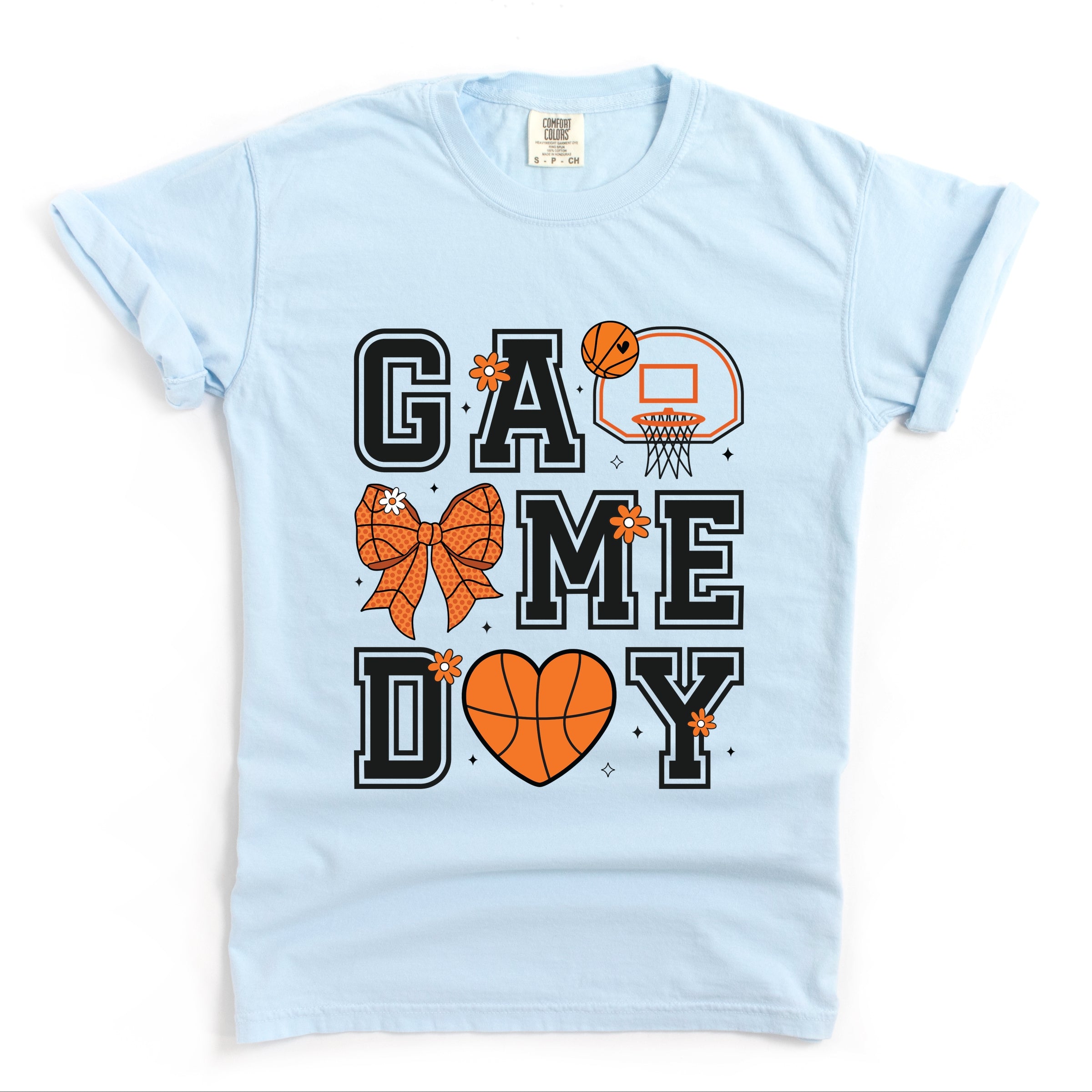 Basketball Game Day Coquette - Women's Garment Dyed Graphic T-Shirt