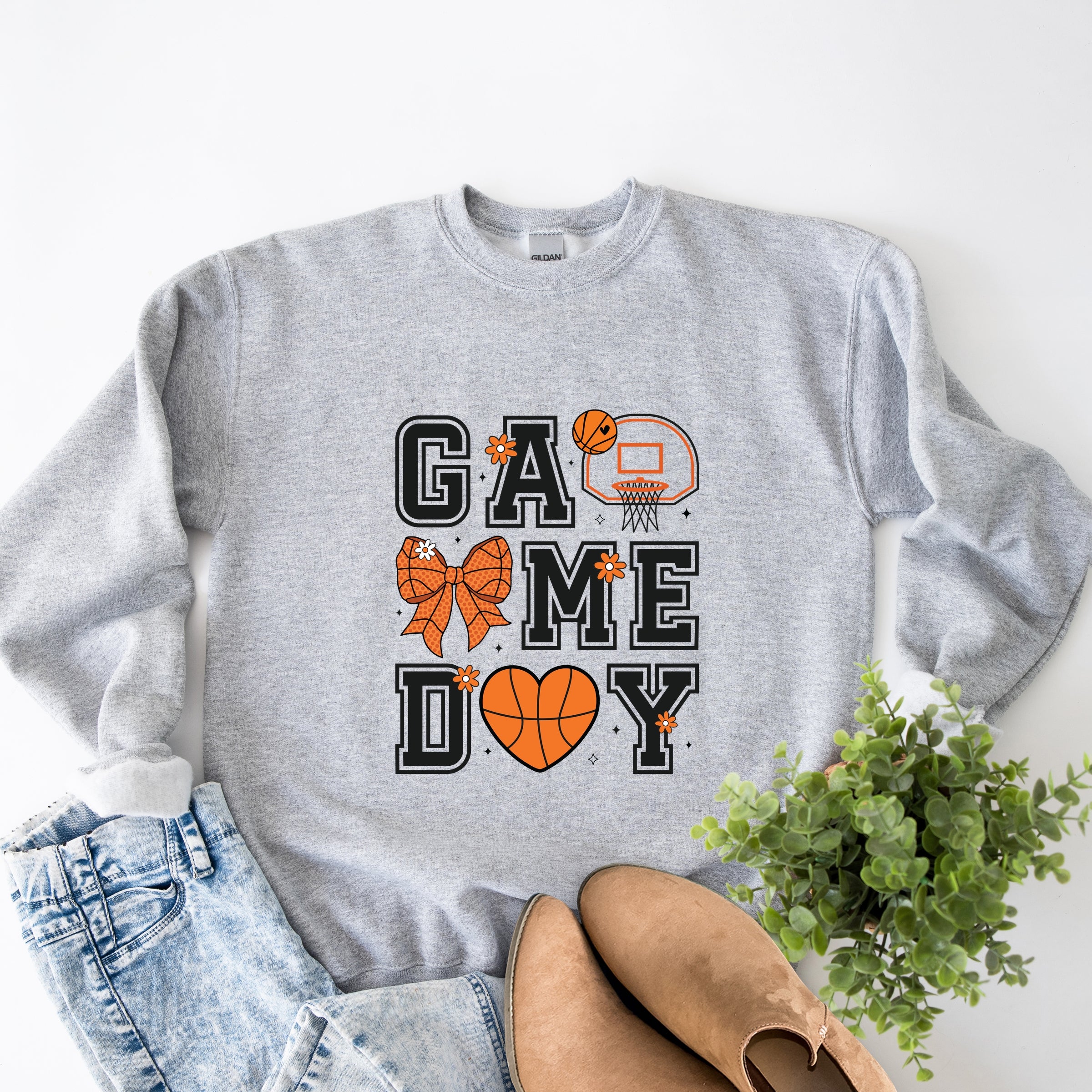 Basketball Game Day Coquette - Women's Graphic Sweatshirt
