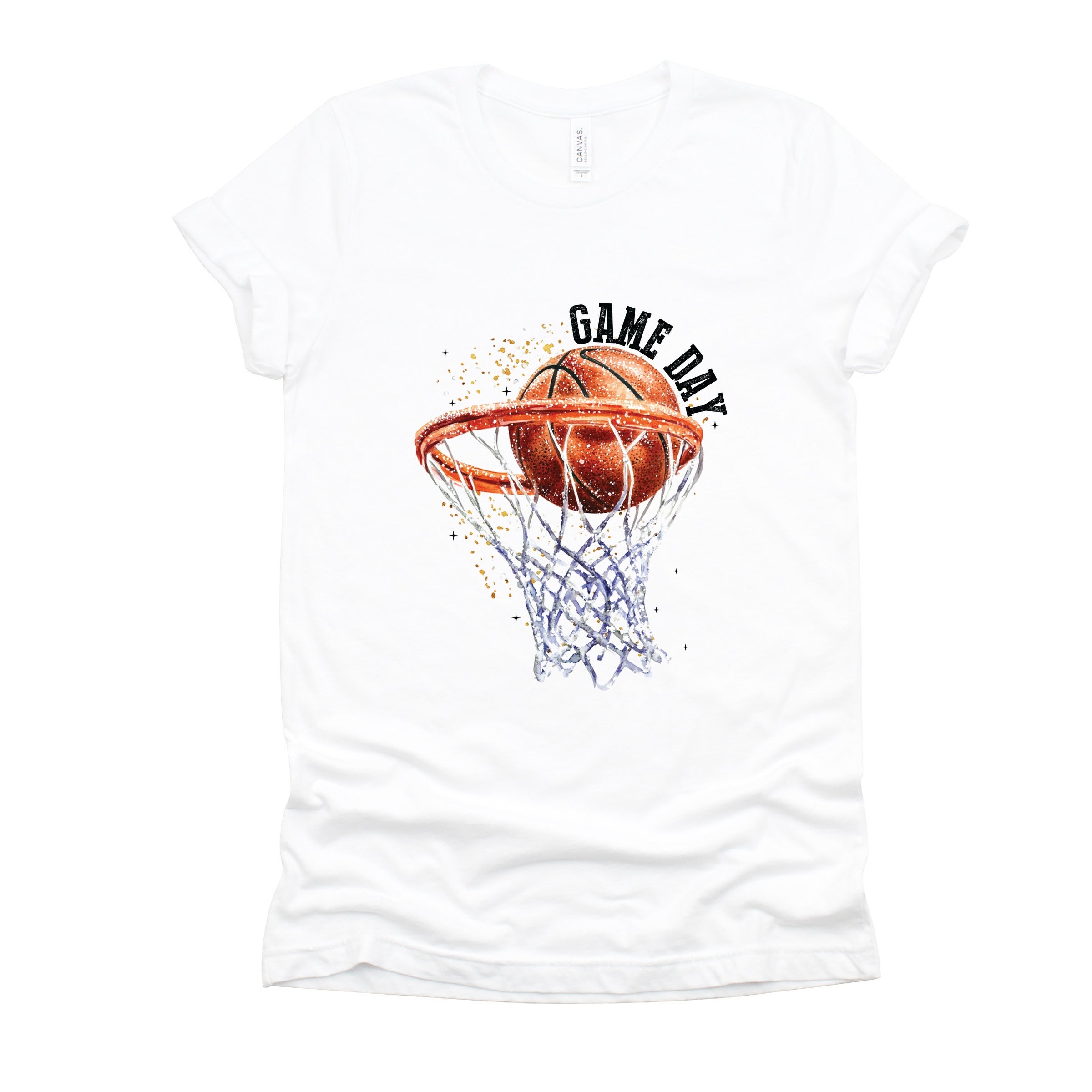 Basketball Game Day Hoop - Women's Short Sleeve Graphic T-Shirt