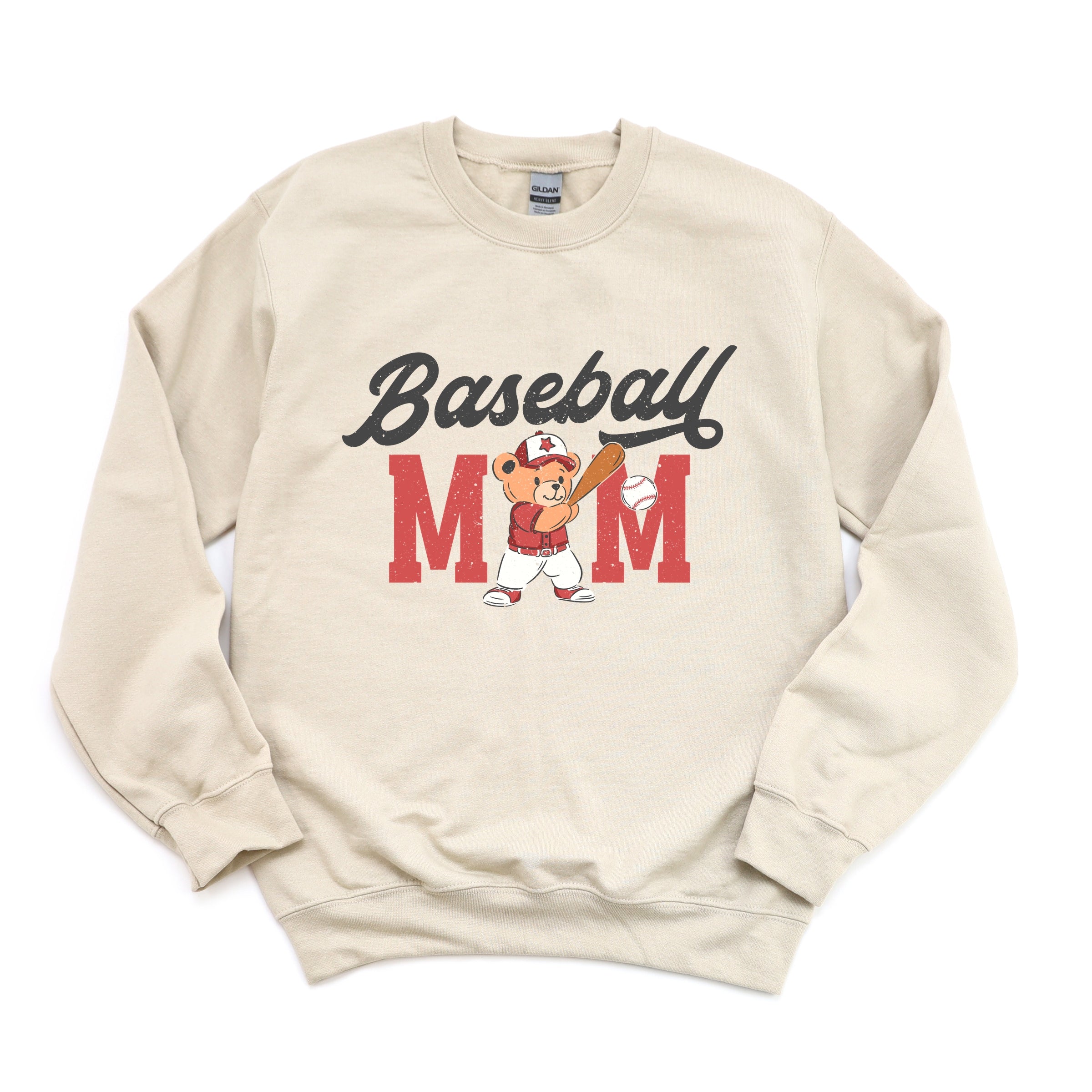 Baseball Mom Teddy Bear - Women's Graphic Sweatshirt