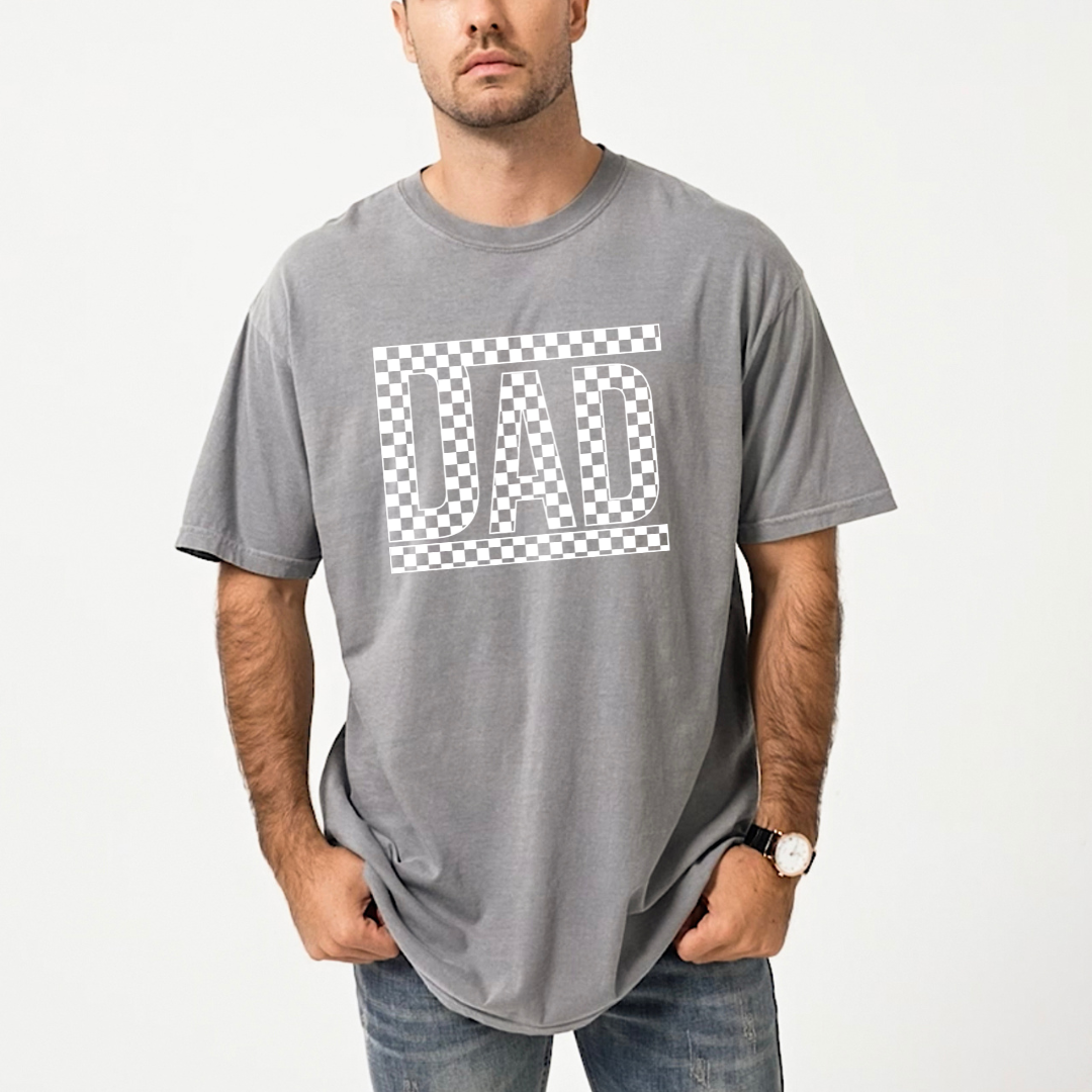 Dad Checkered Box | Men's Garment Dyed Tee