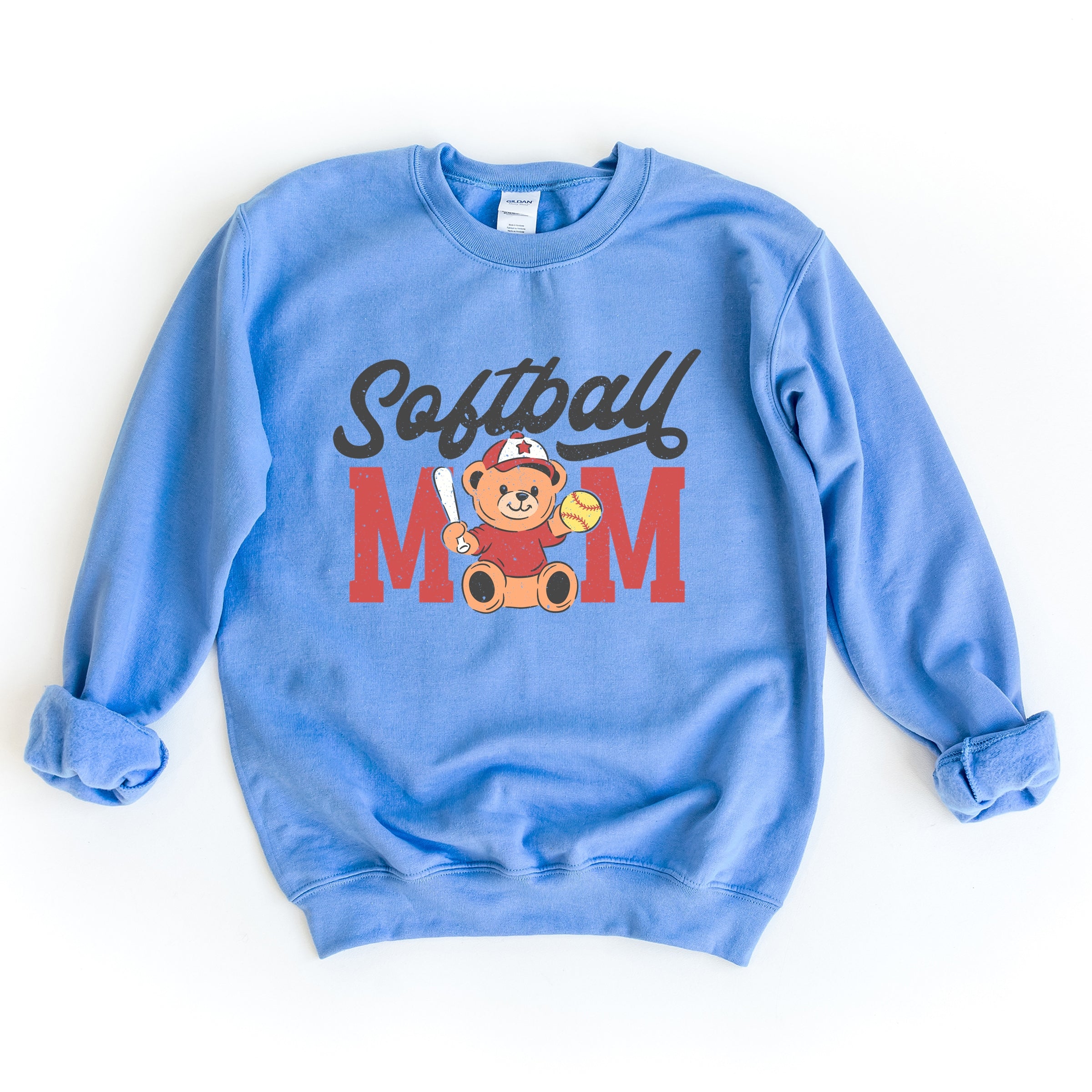 Softball Mom Teddy Bear - Women's Graphic Sweatshirt