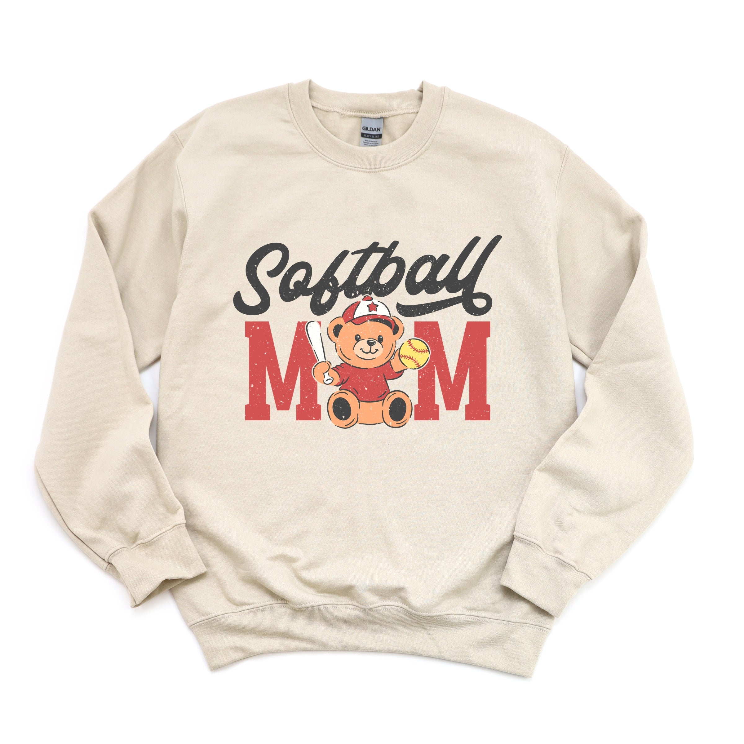 Softball Mom Teddy Bear - Women's Graphic Sweatshirt