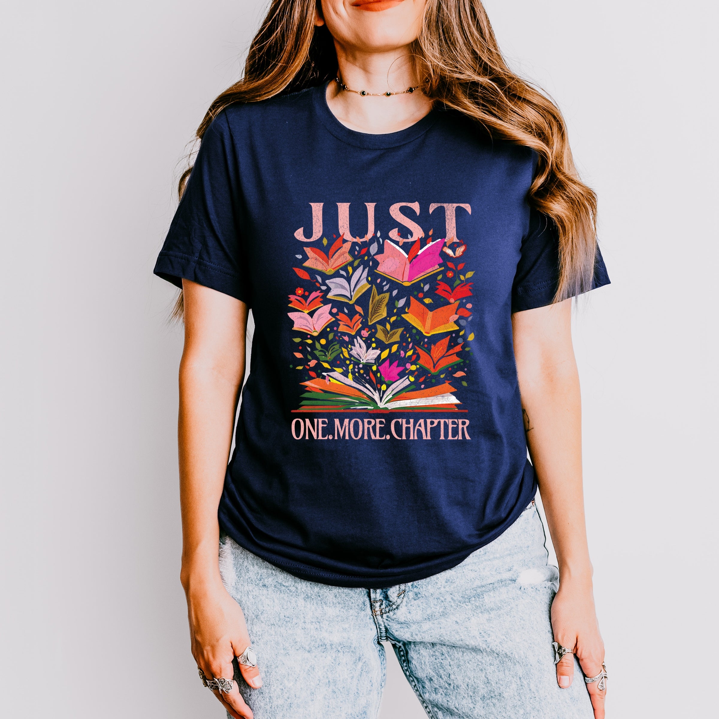 Just One More Chapter Books - Womens Short Sleeve Graphic T-Shirt